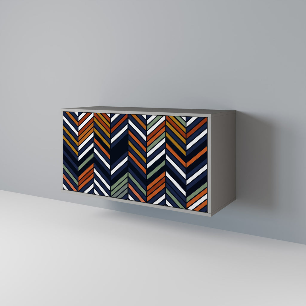 VIBRANT PATCHWORK Sideboard mit 2 Türen in Grau