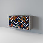 VIBRANT PATCHWORK Sideboard mit 2 Türen in Grau