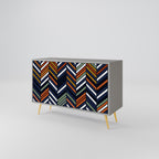 VIBRANT PATCHWORK Sideboard mit 2 Türen in Grau