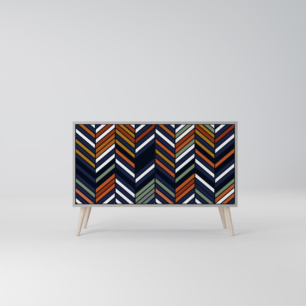 VIBRANT PATCHWORK Sideboard mit 2 Türen in Grau