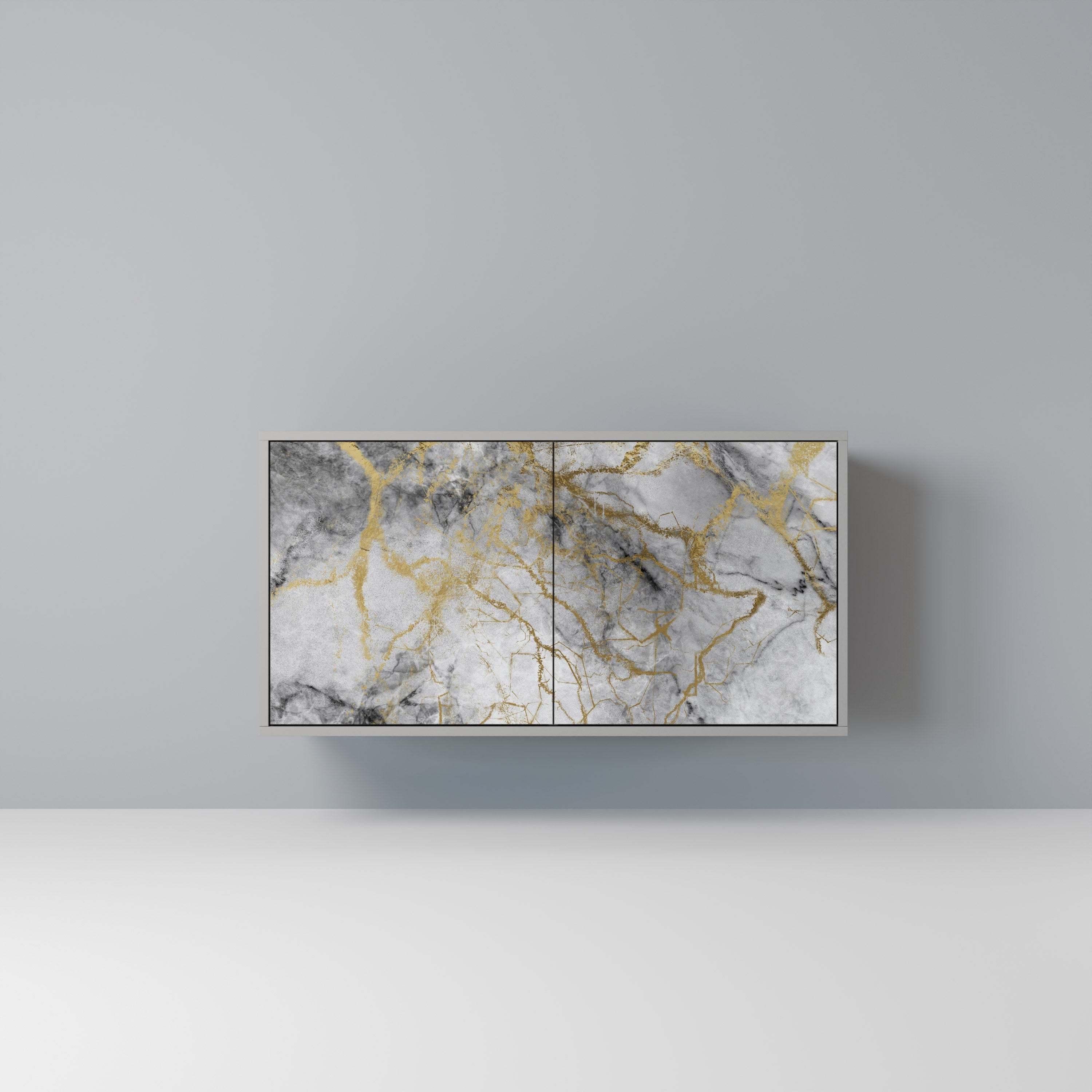 TIMELESS GLIDE Sideboard mit 2 Türen in Grau