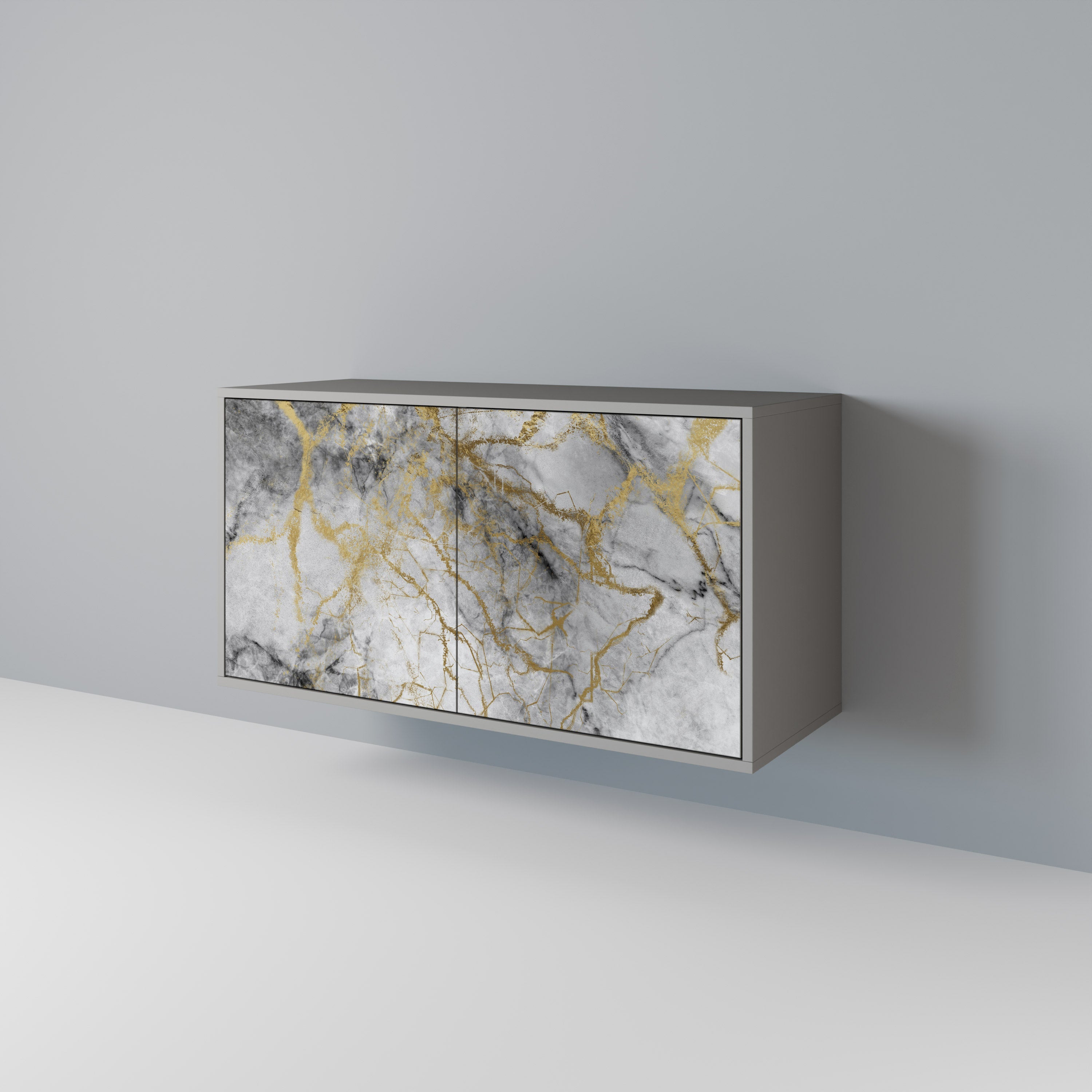 TIMELESS GLIDE Sideboard mit 2 Türen in Grau