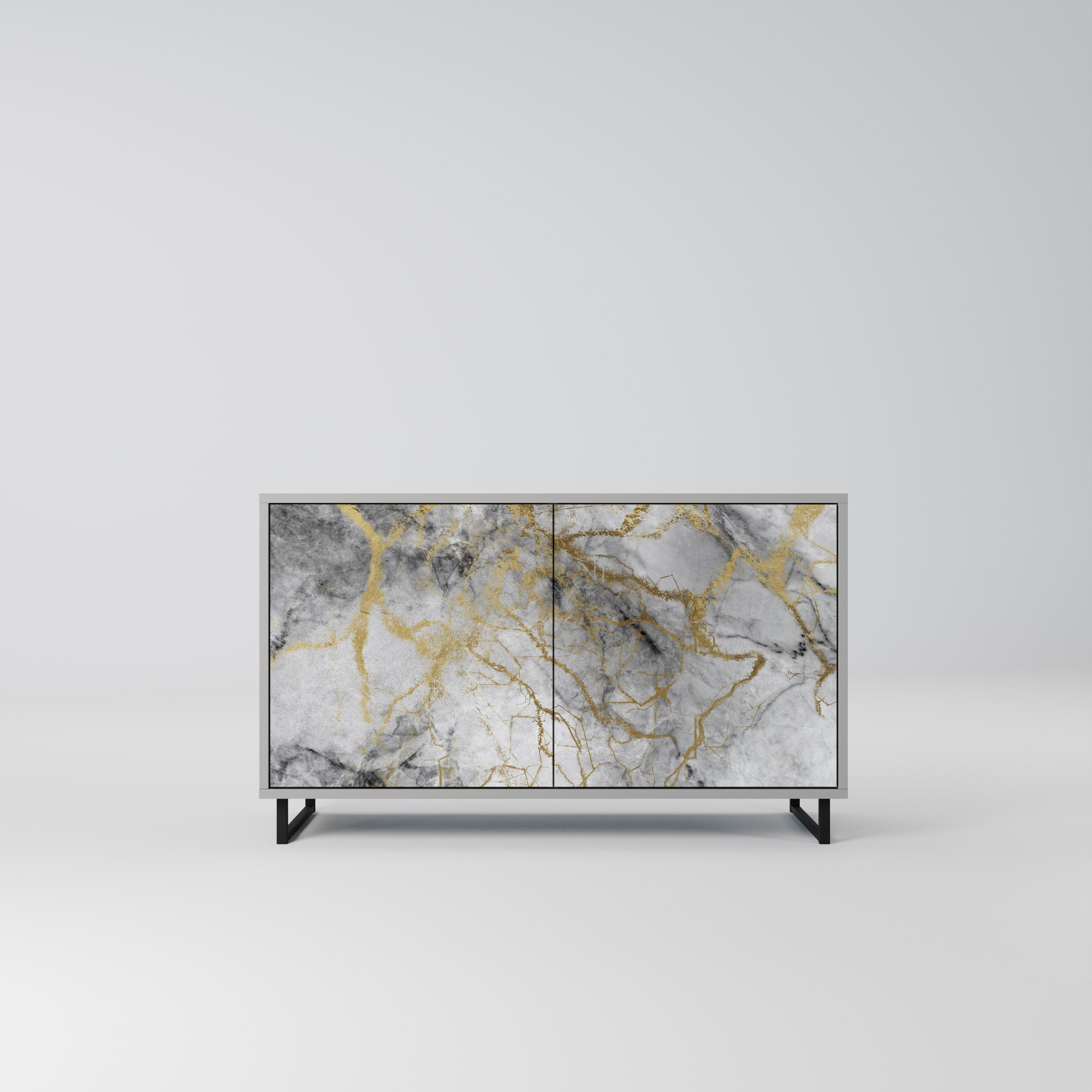 TIMELESS GLIDE Sideboard mit 2 Türen in Grau