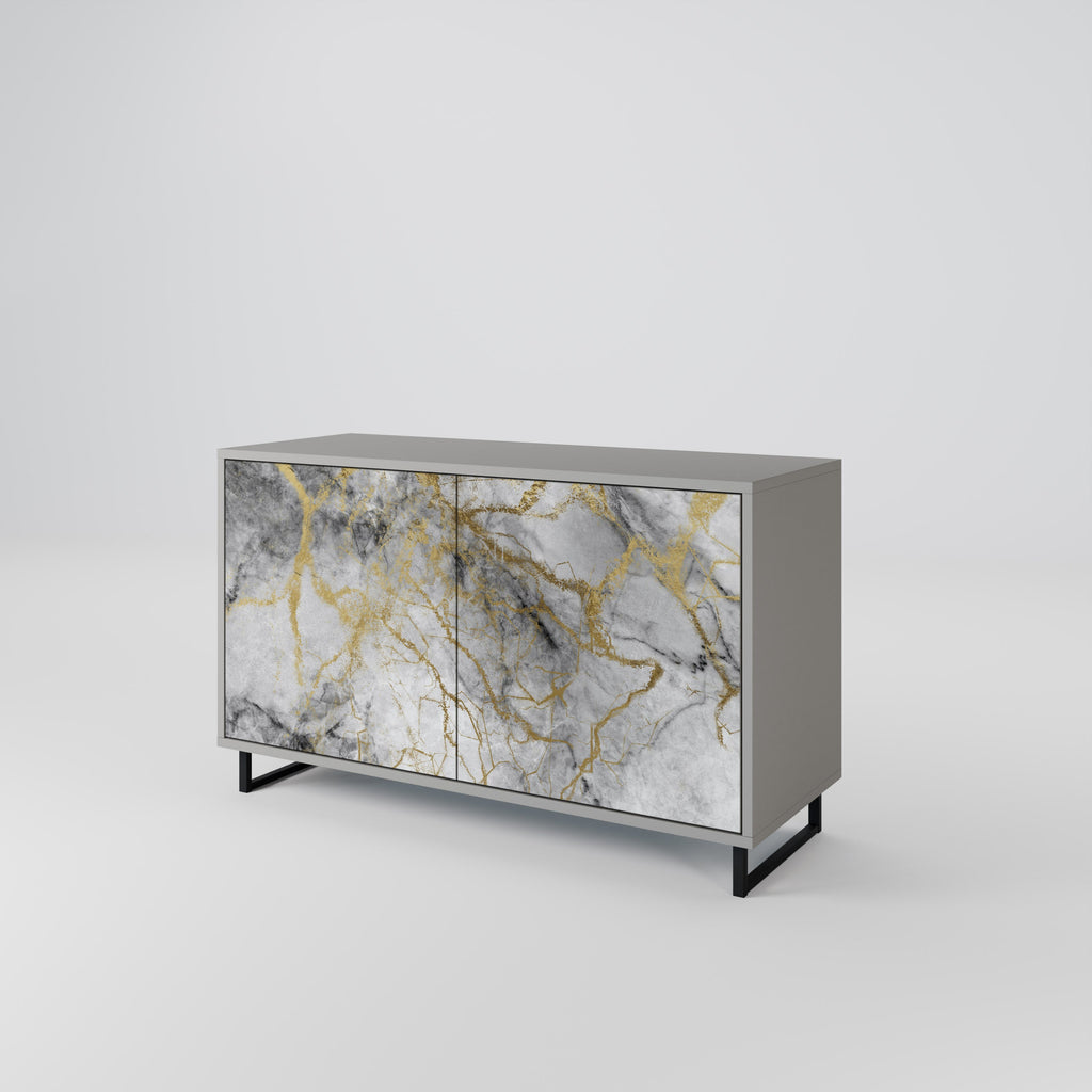 TIMELESS GLIDE Sideboard mit 2 Türen in Grau