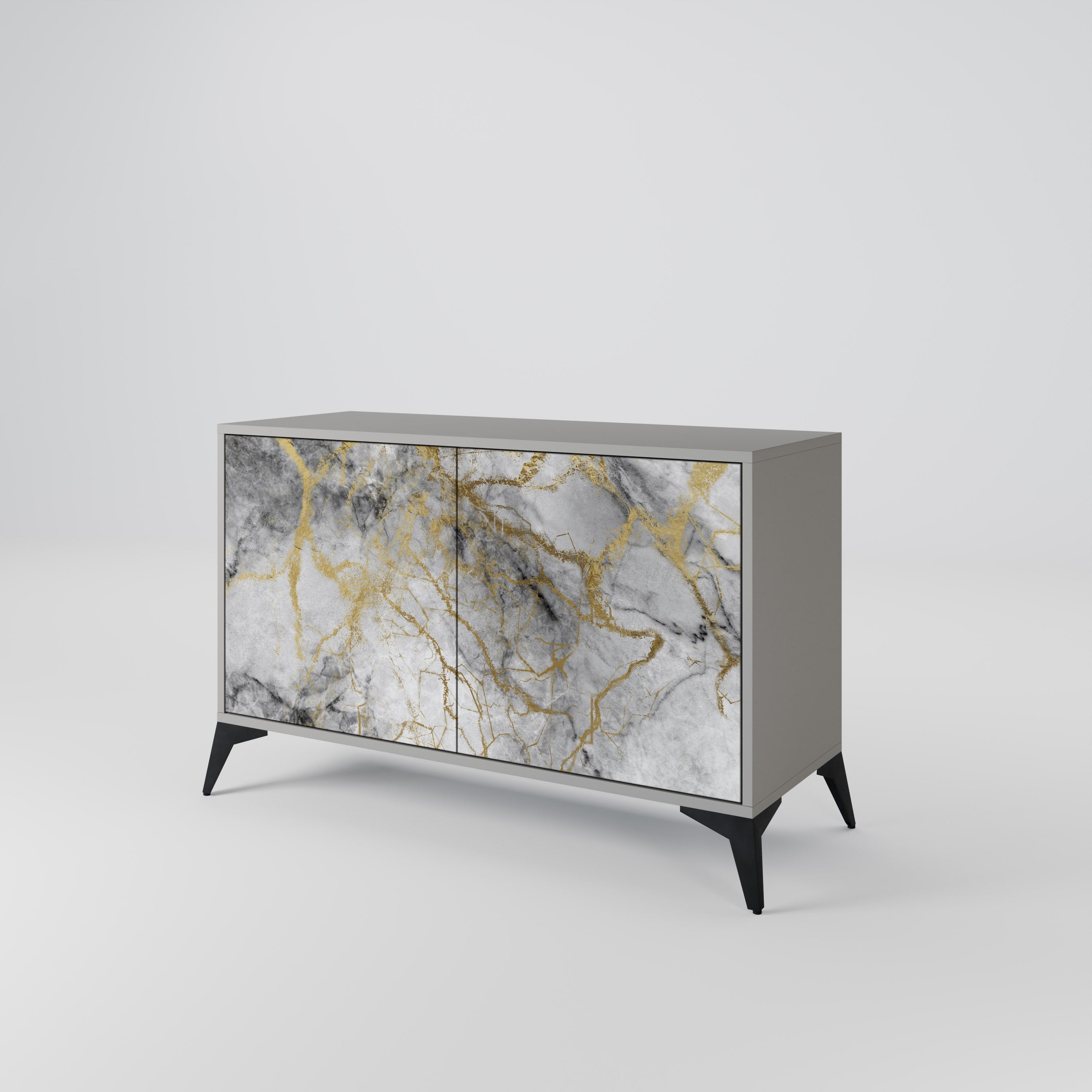 TIMELESS GLIDE Sideboard mit 2 Türen in Grau