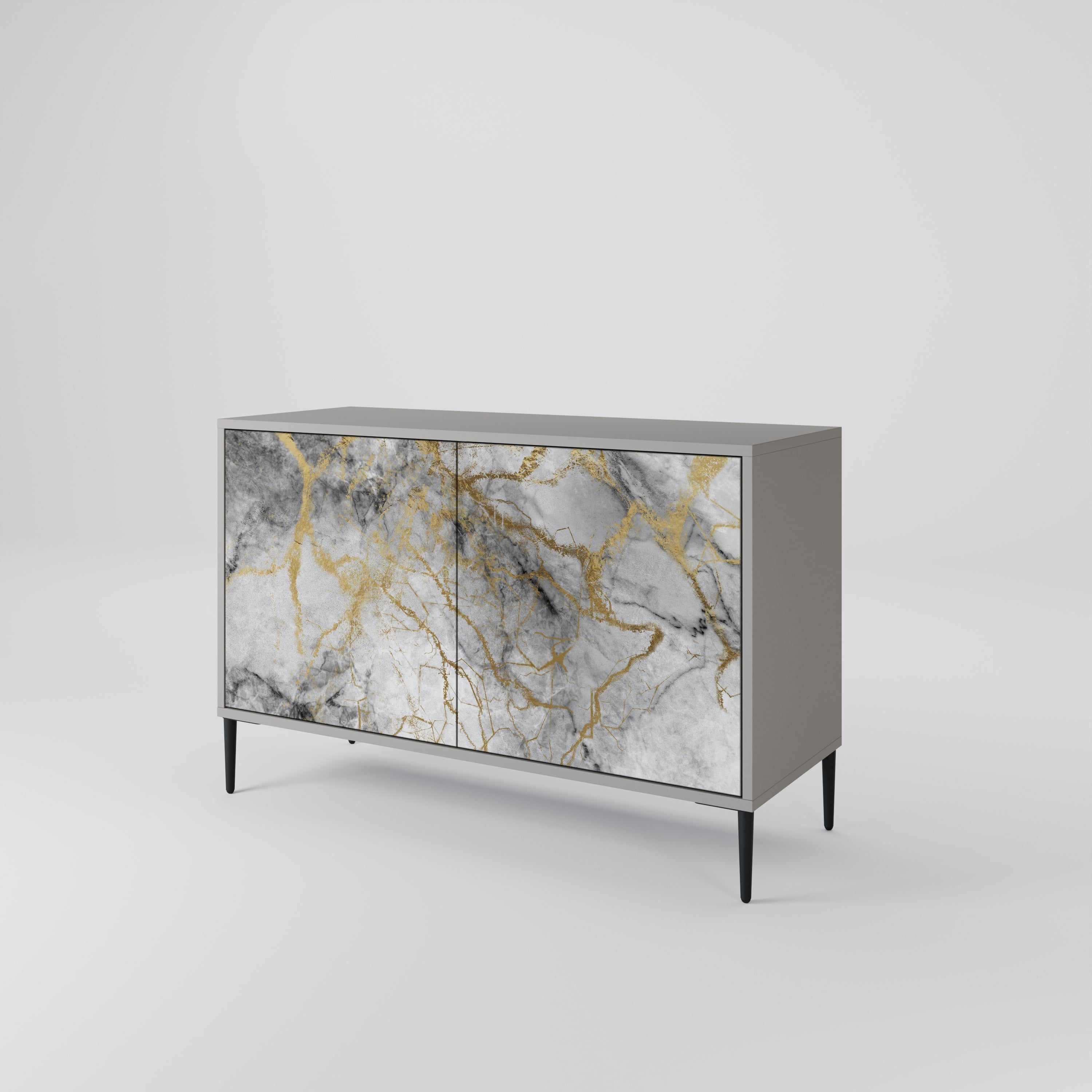 TIMELESS GLIDE Sideboard mit 2 Türen in Grau