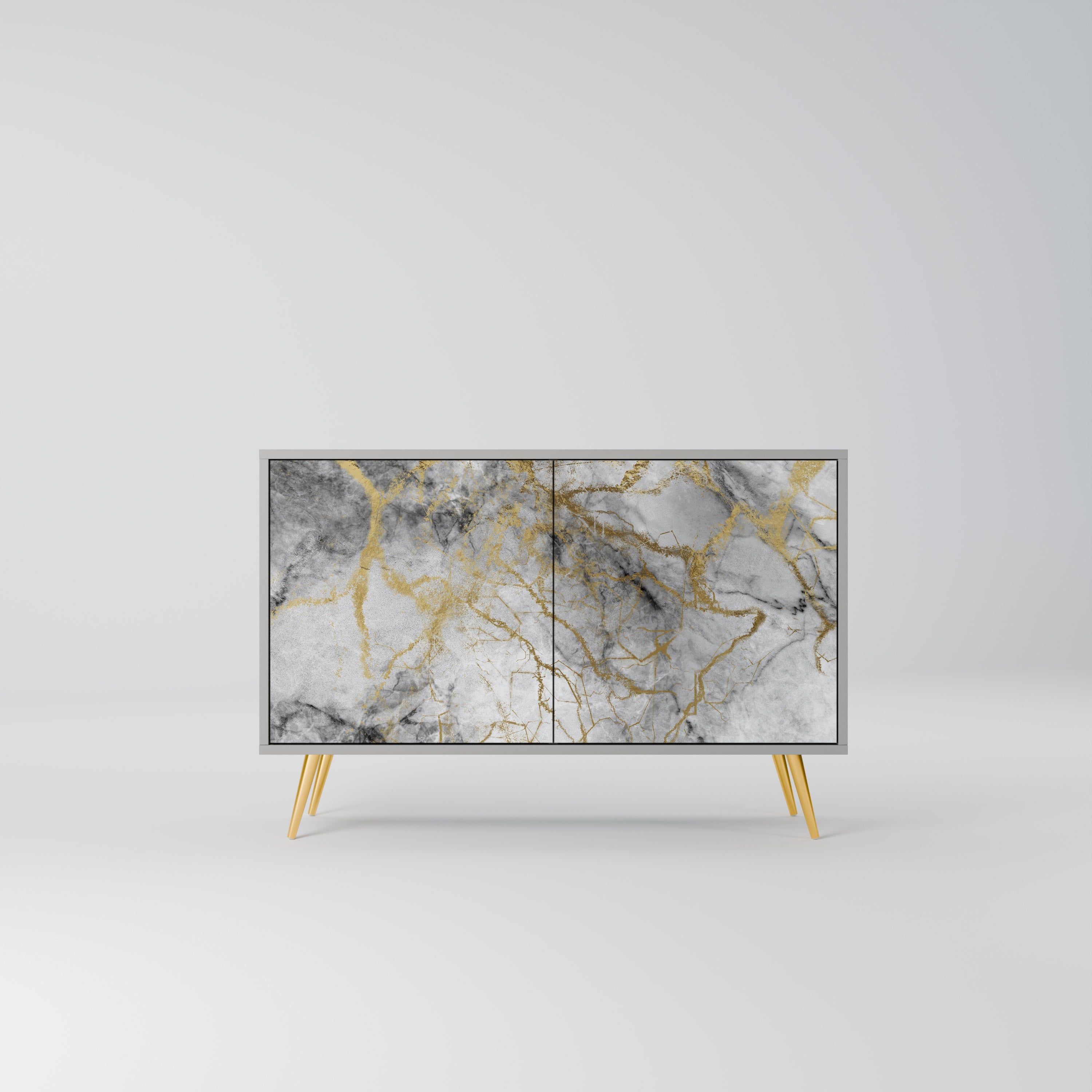 TIMELESS GLIDE Sideboard mit 2 Türen in Grau