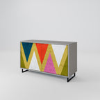 COLORFUL TRIANGLES Sideboard mit 2 Türen in Grau