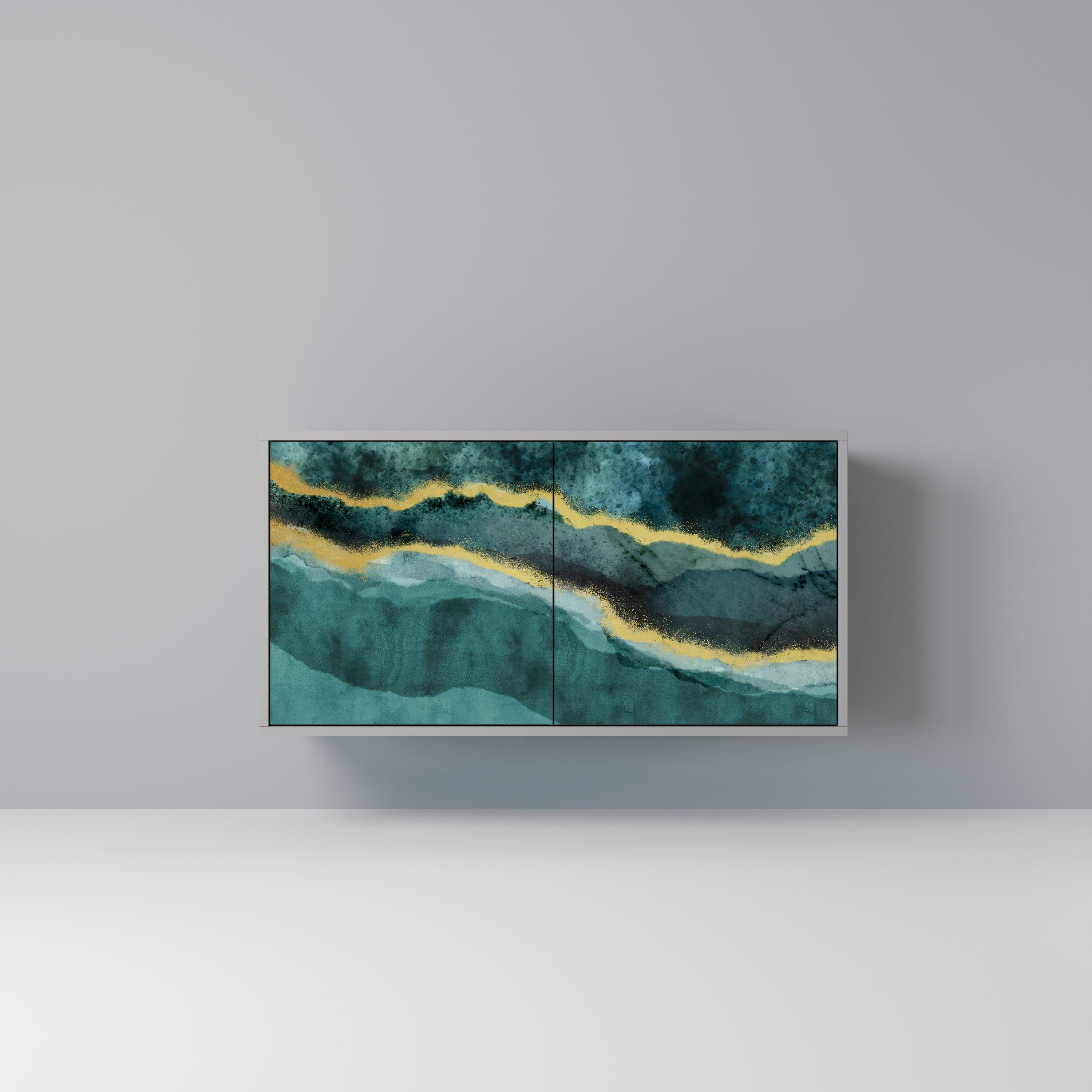 GOLDRUSH ODYSSEY Sideboard mit 2 Türen in Grau