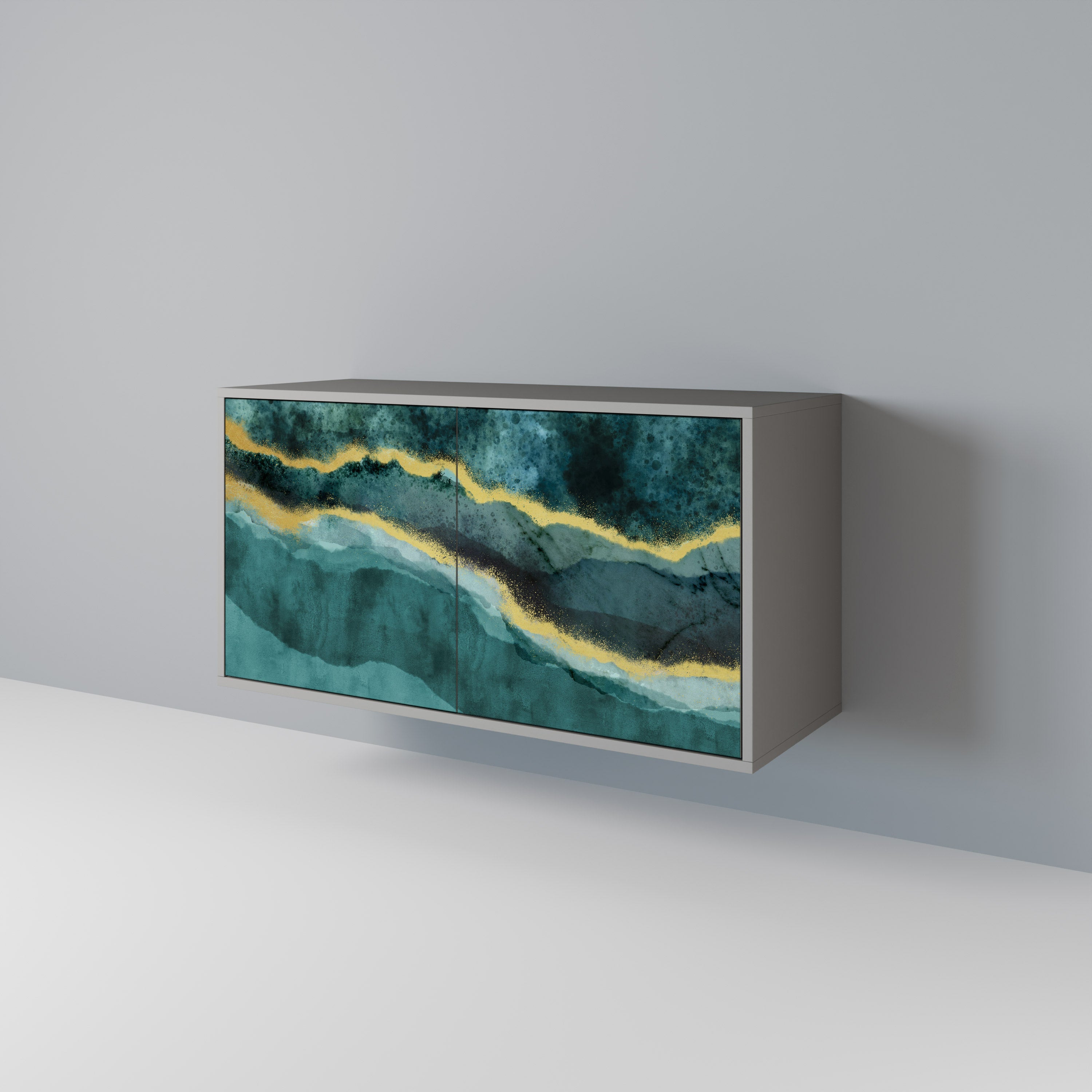 GOLDRUSH ODYSSEY Sideboard mit 2 Türen in Grau