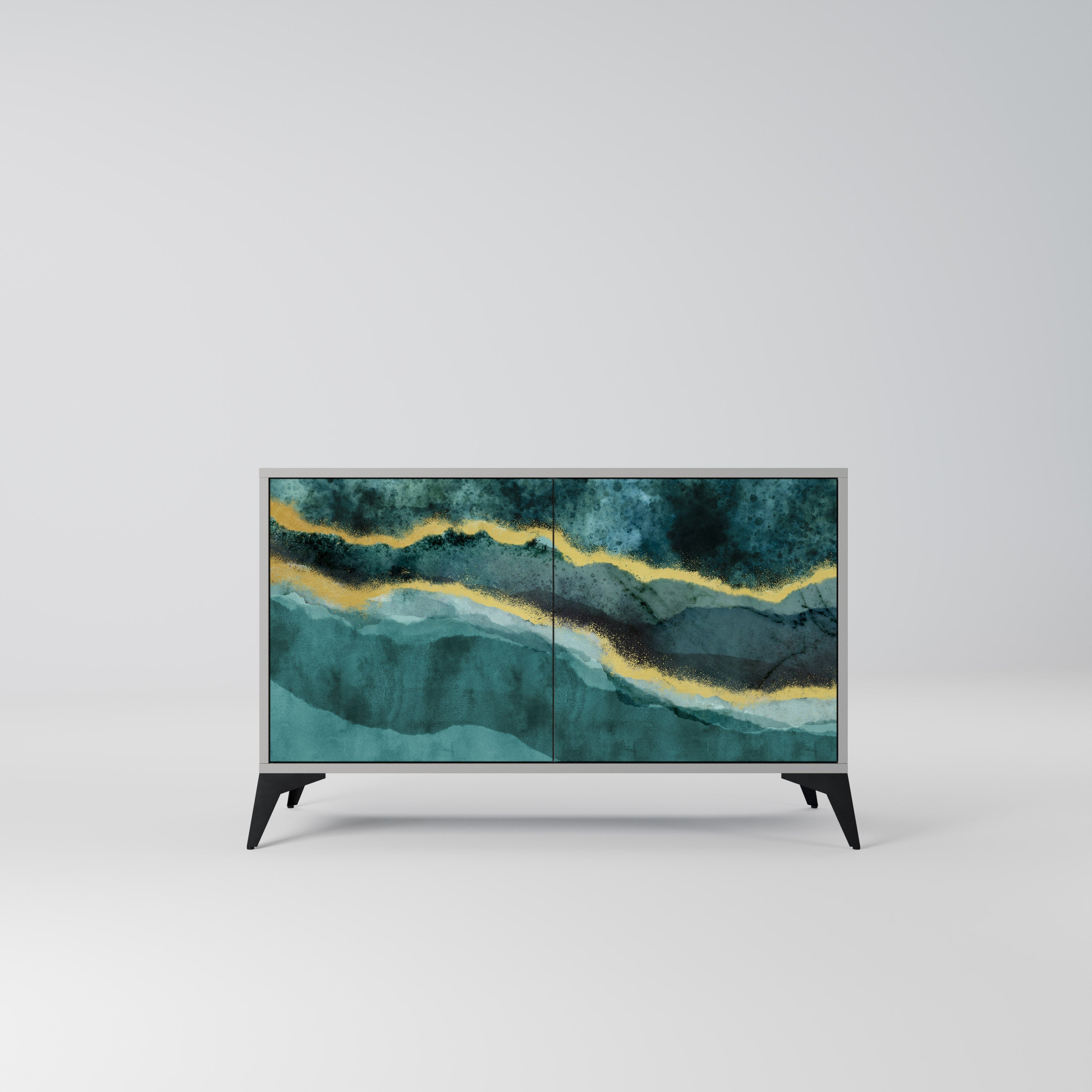 GOLDRUSH ODYSSEY Sideboard mit 2 Türen in Grau