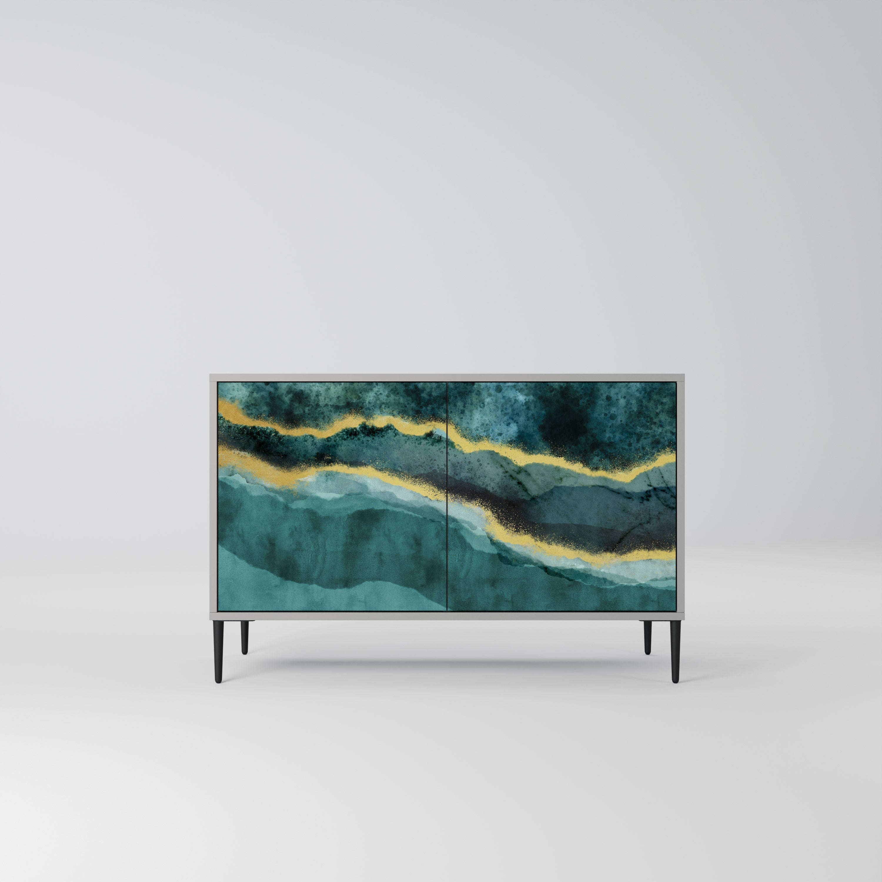 GOLDRUSH ODYSSEY Sideboard mit 2 Türen in Grau