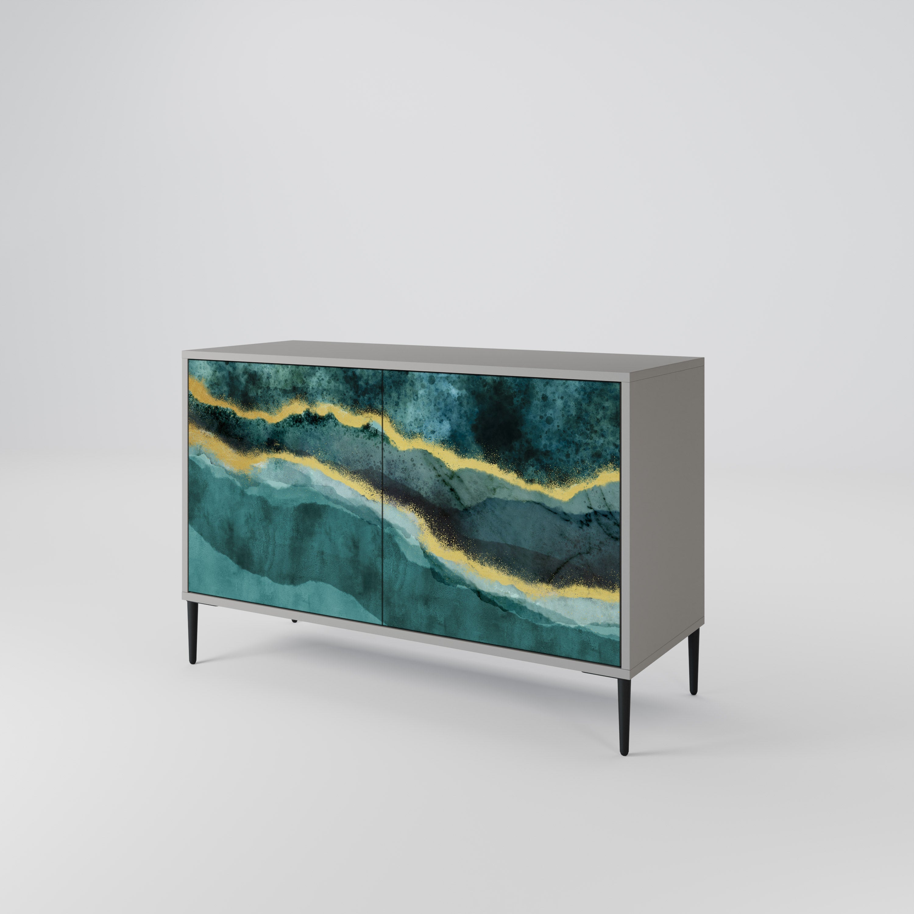 GOLDRUSH ODYSSEY Sideboard mit 2 Türen in Grau