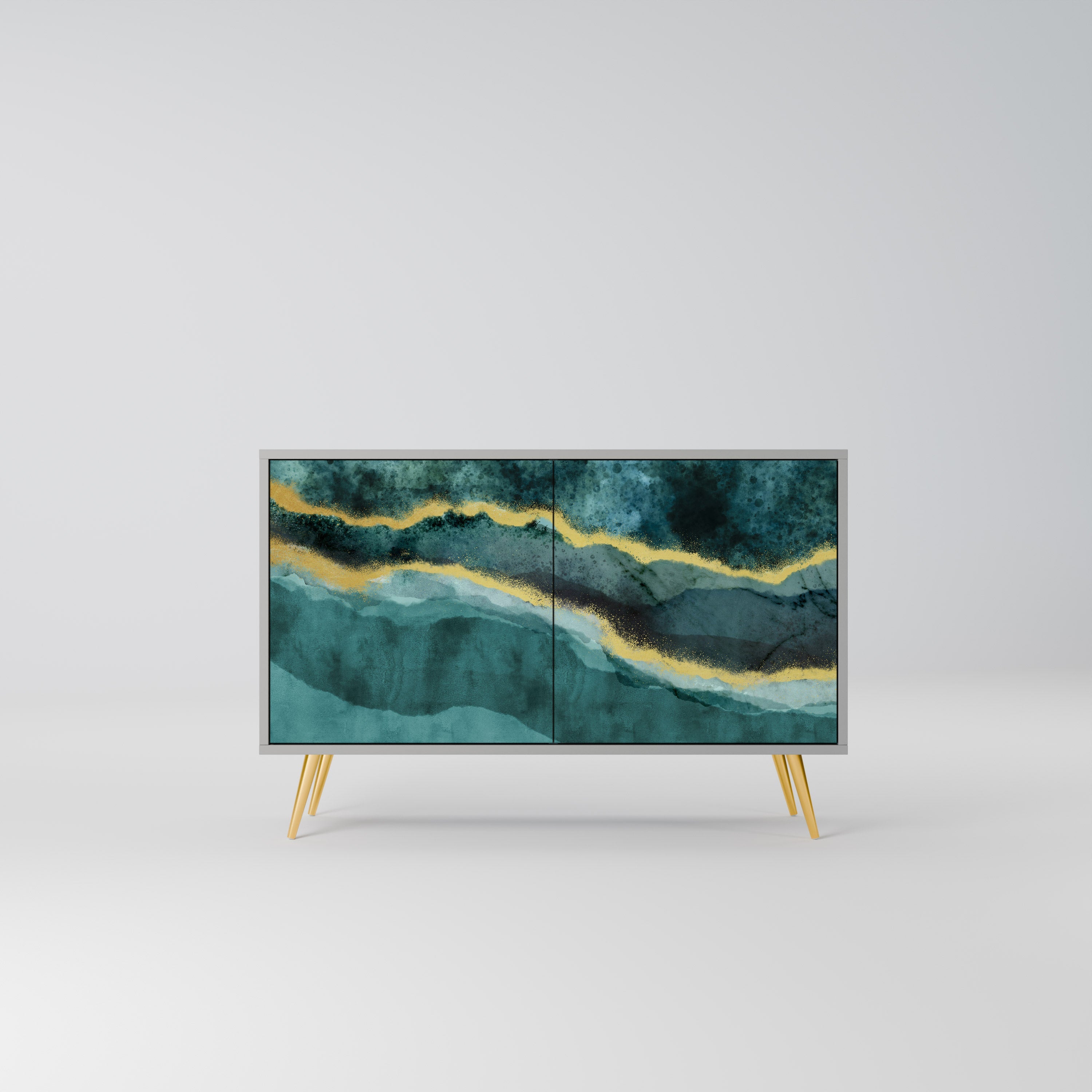 GOLDRUSH ODYSSEY Sideboard mit 2 Türen in Grau