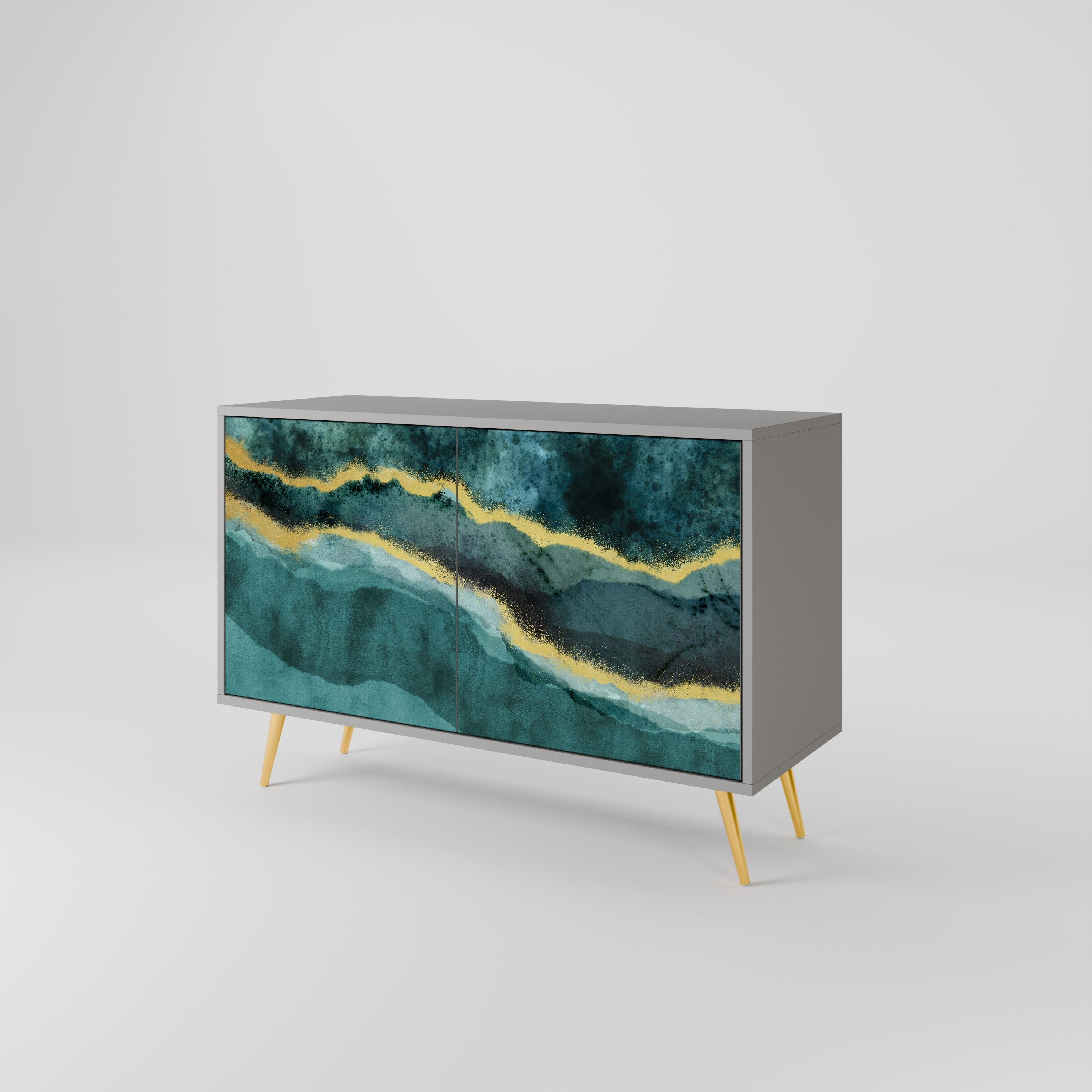 GOLDRUSH ODYSSEY Sideboard mit 2 Türen in Grau