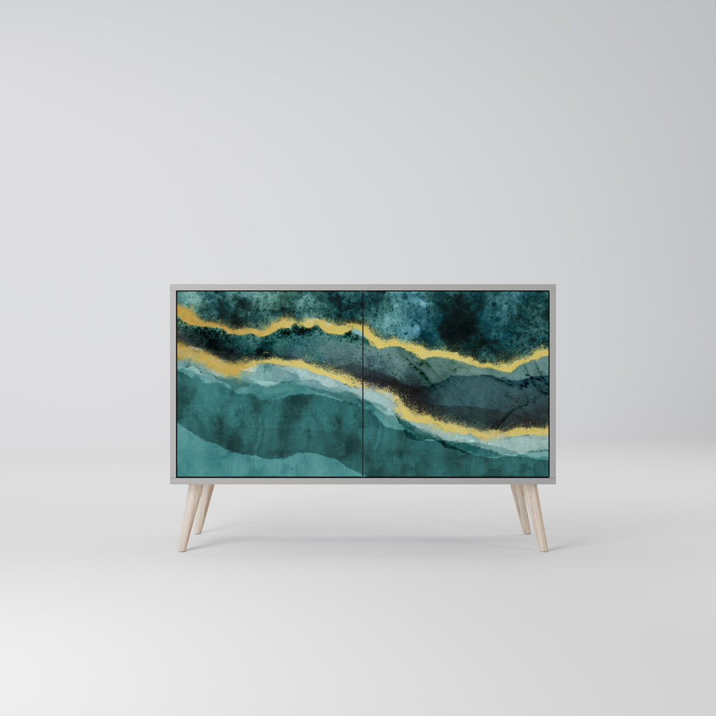 GOLDRUSH ODYSSEY Sideboard mit 2 Türen in Grau