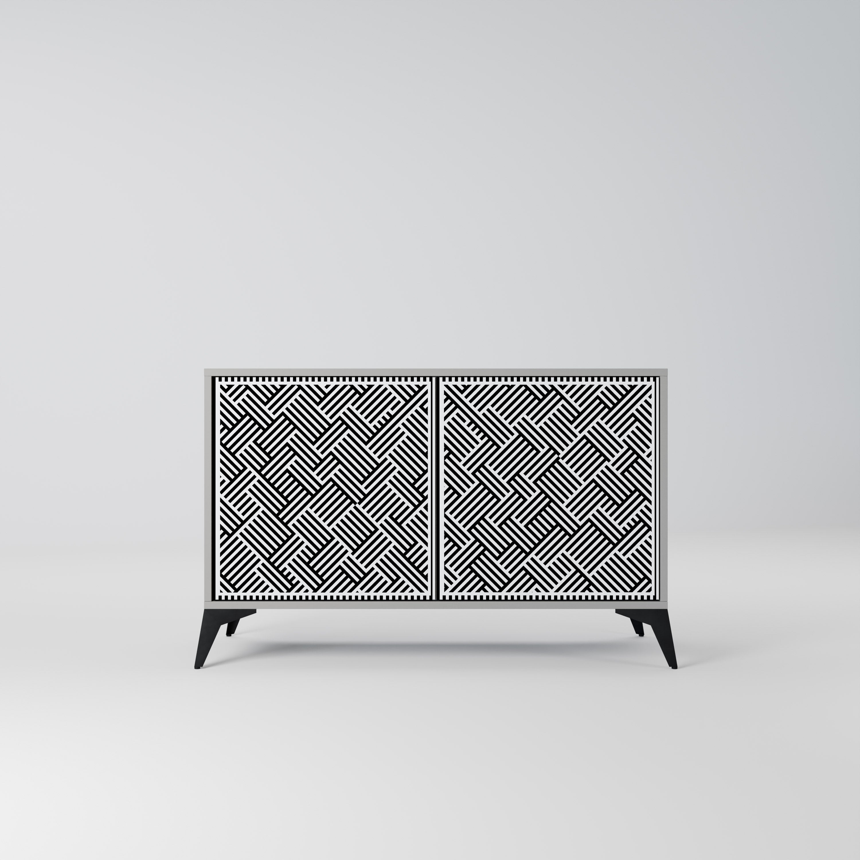 TEMPORARY SEQUENCE Sideboard mit 2 Türen in Grau