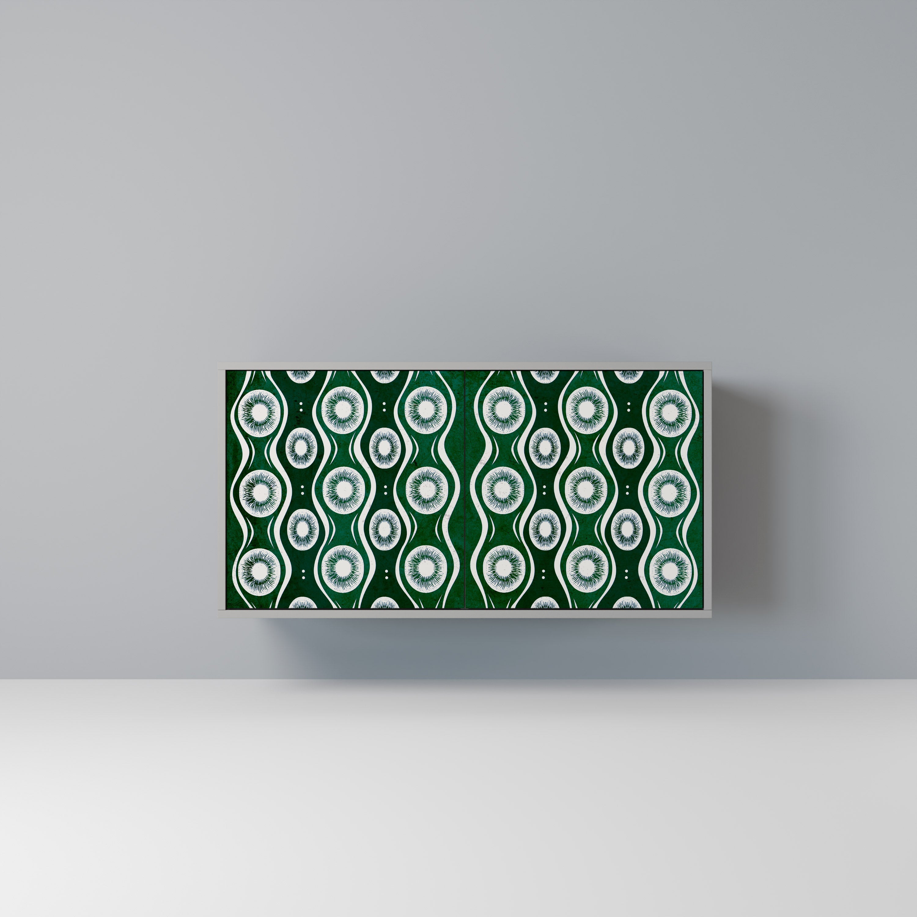 GREEN EYES Sideboard mit 2 Türen in Grau