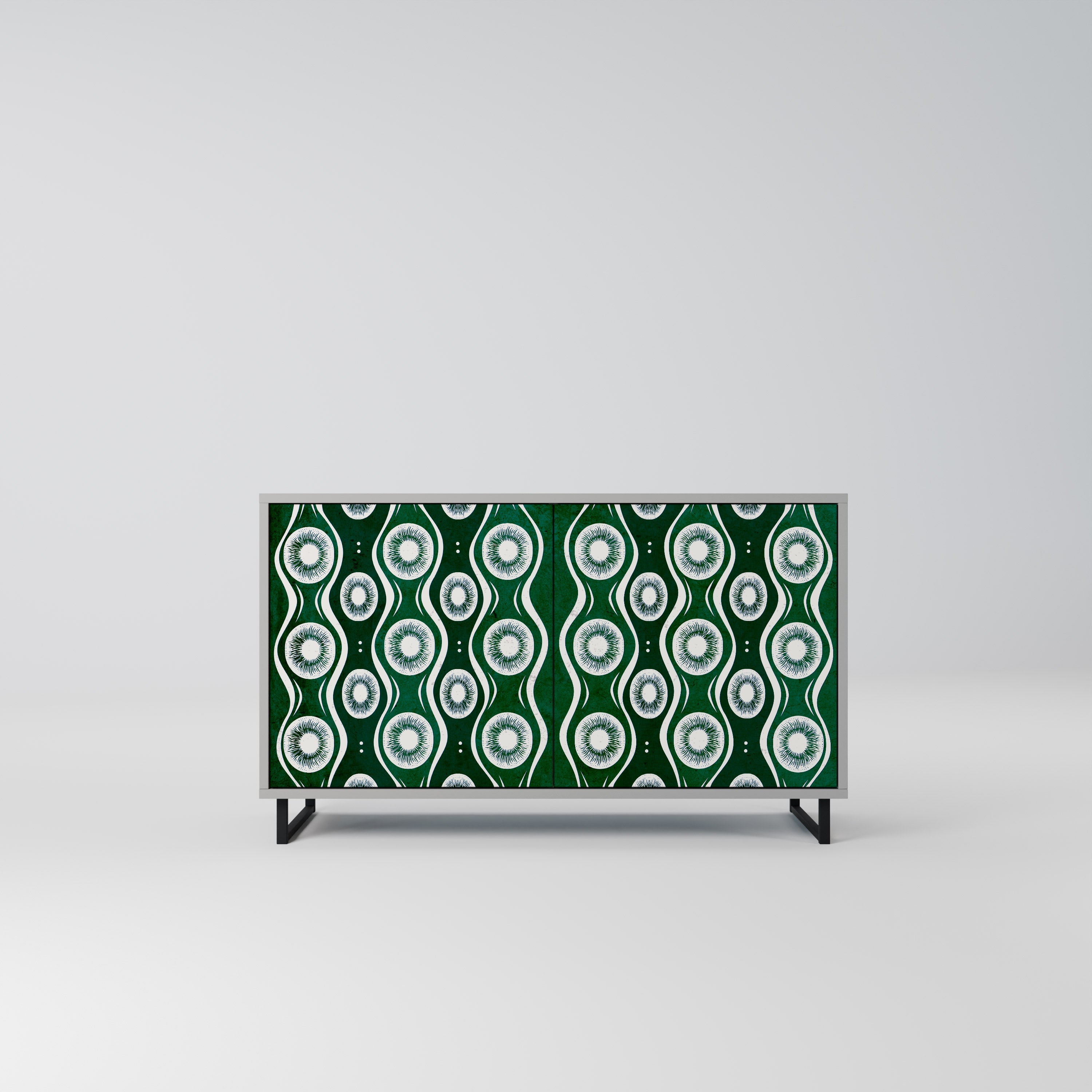 GREEN EYES Sideboard mit 2 Türen in Grau