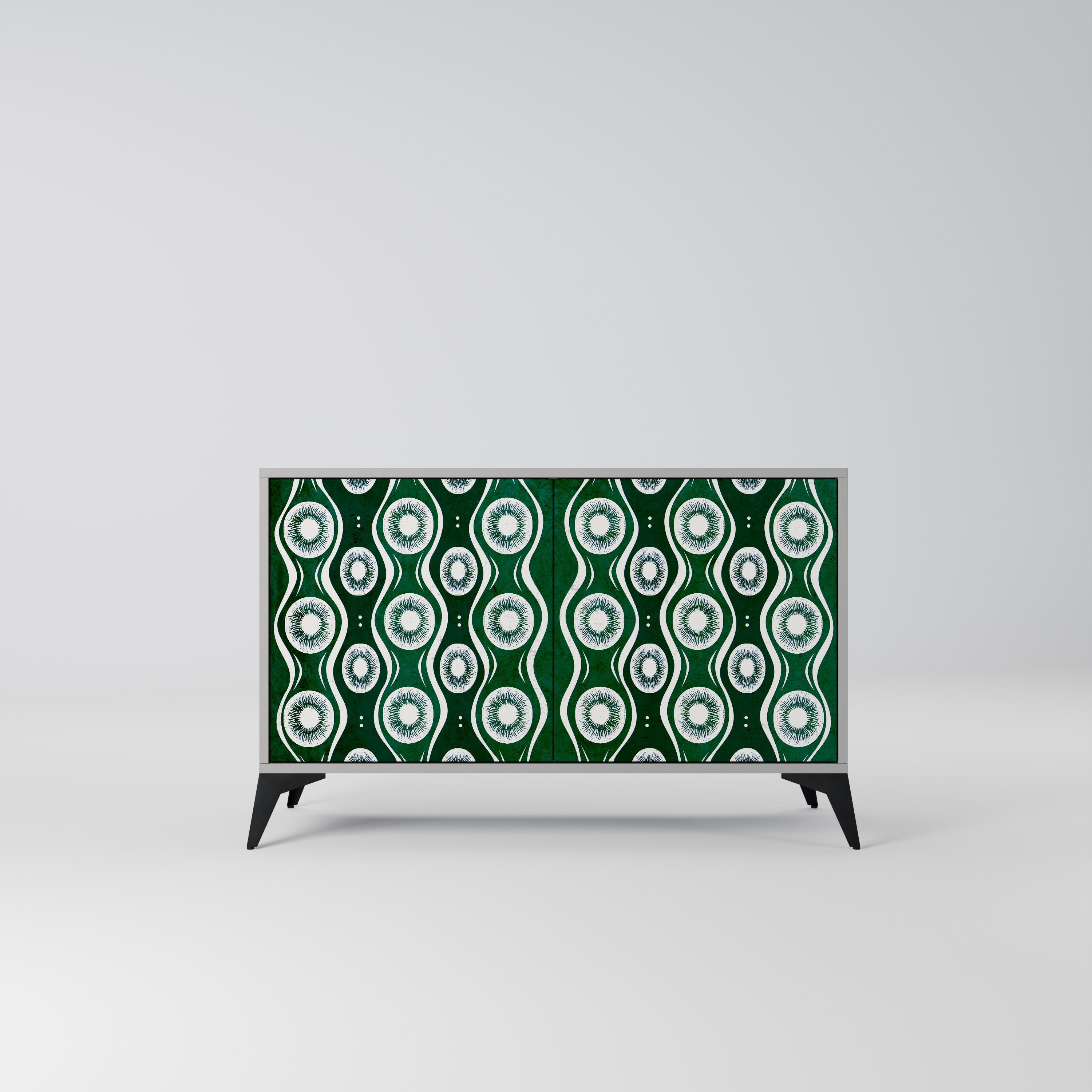 GREEN EYES Sideboard mit 2 Türen in Grau