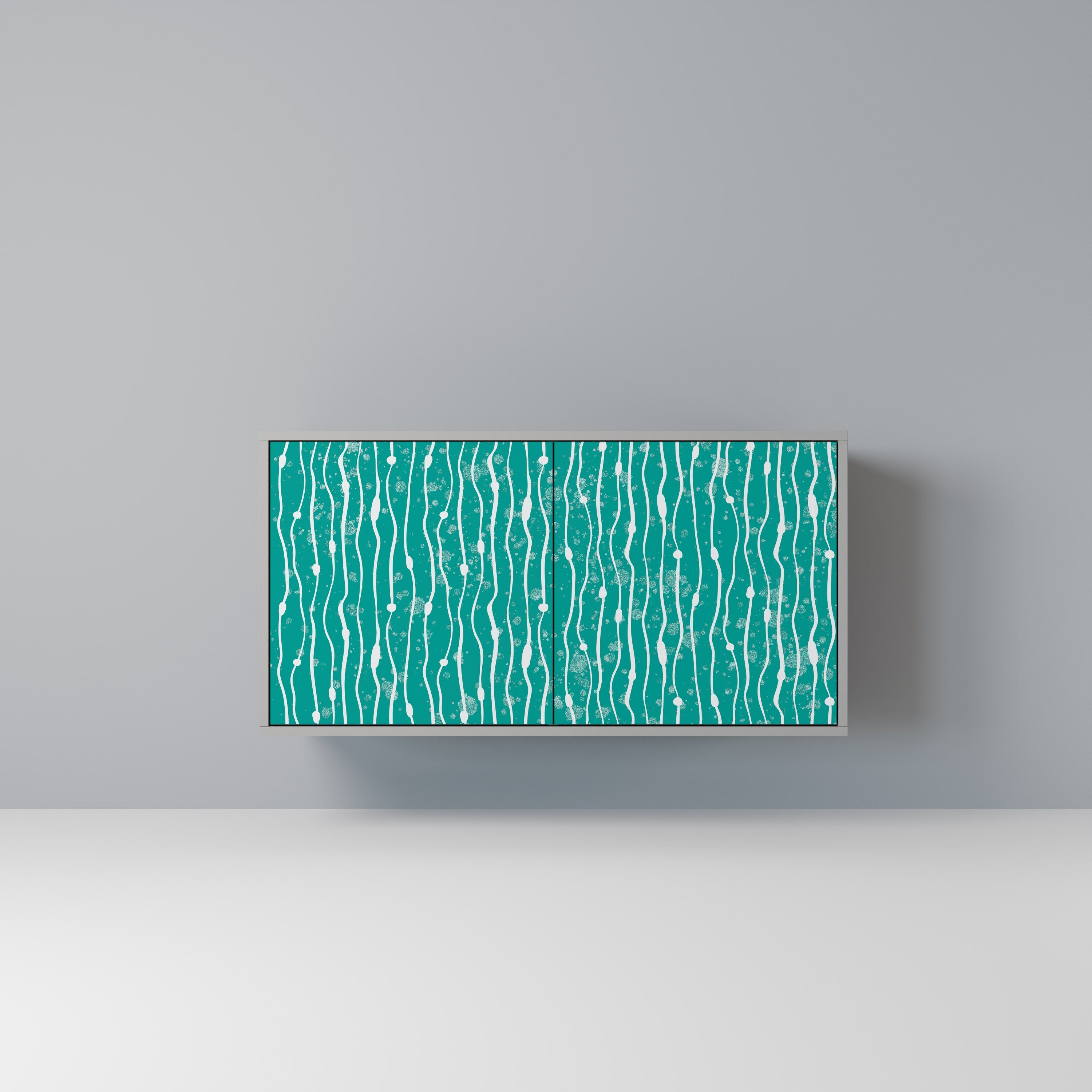 TURQUOISE RAIN Sideboard mit 2 Türen in Grau