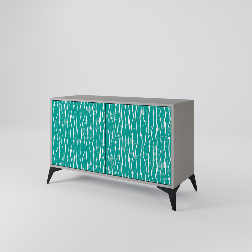 TURQUOISE RAIN Sideboard mit 2 Türen in Grau