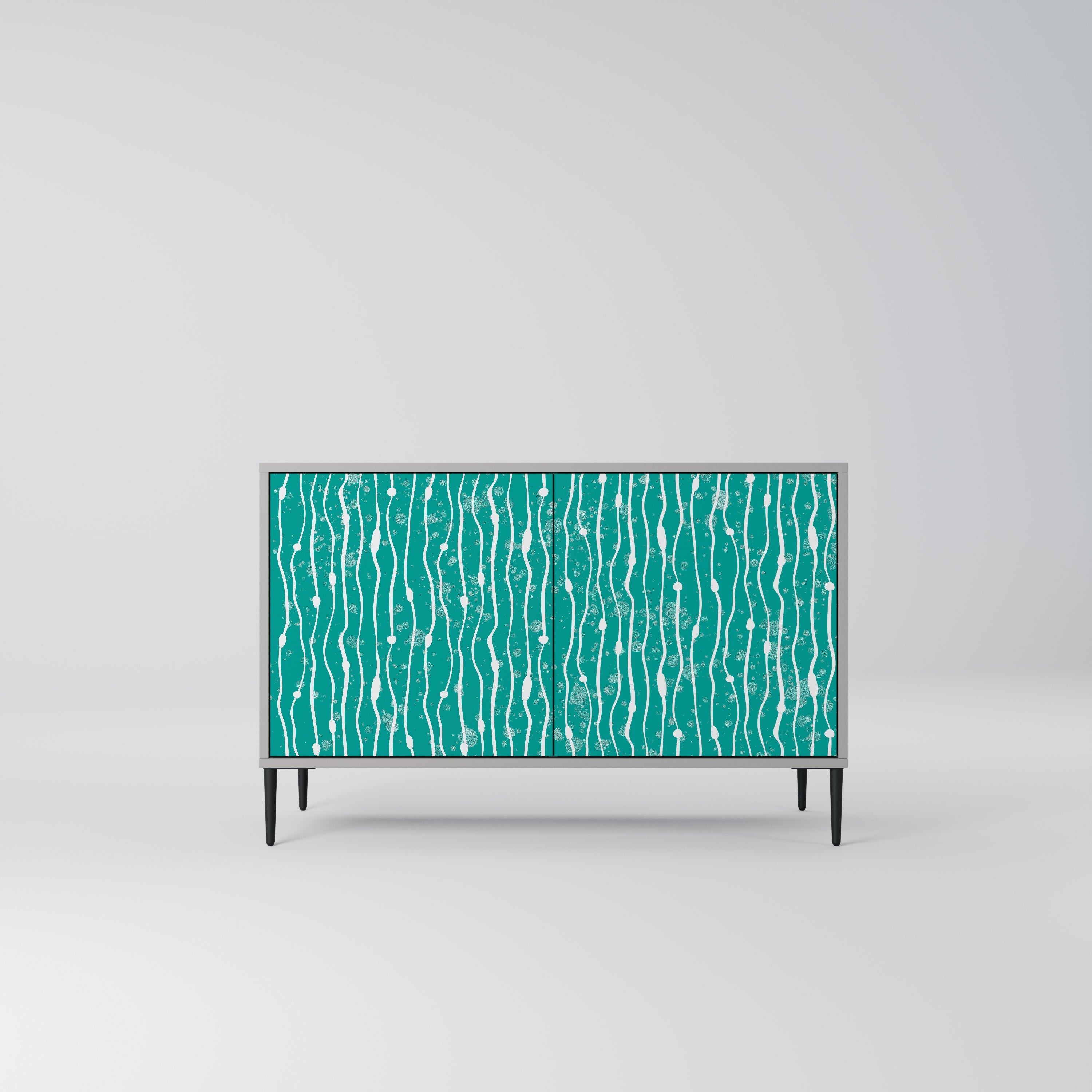 TURQUOISE RAIN Sideboard mit 2 Türen in Grau