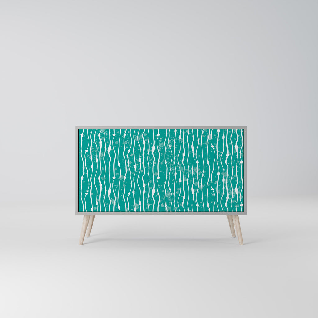 TURQUOISE RAIN Sideboard mit 2 Türen in Grau