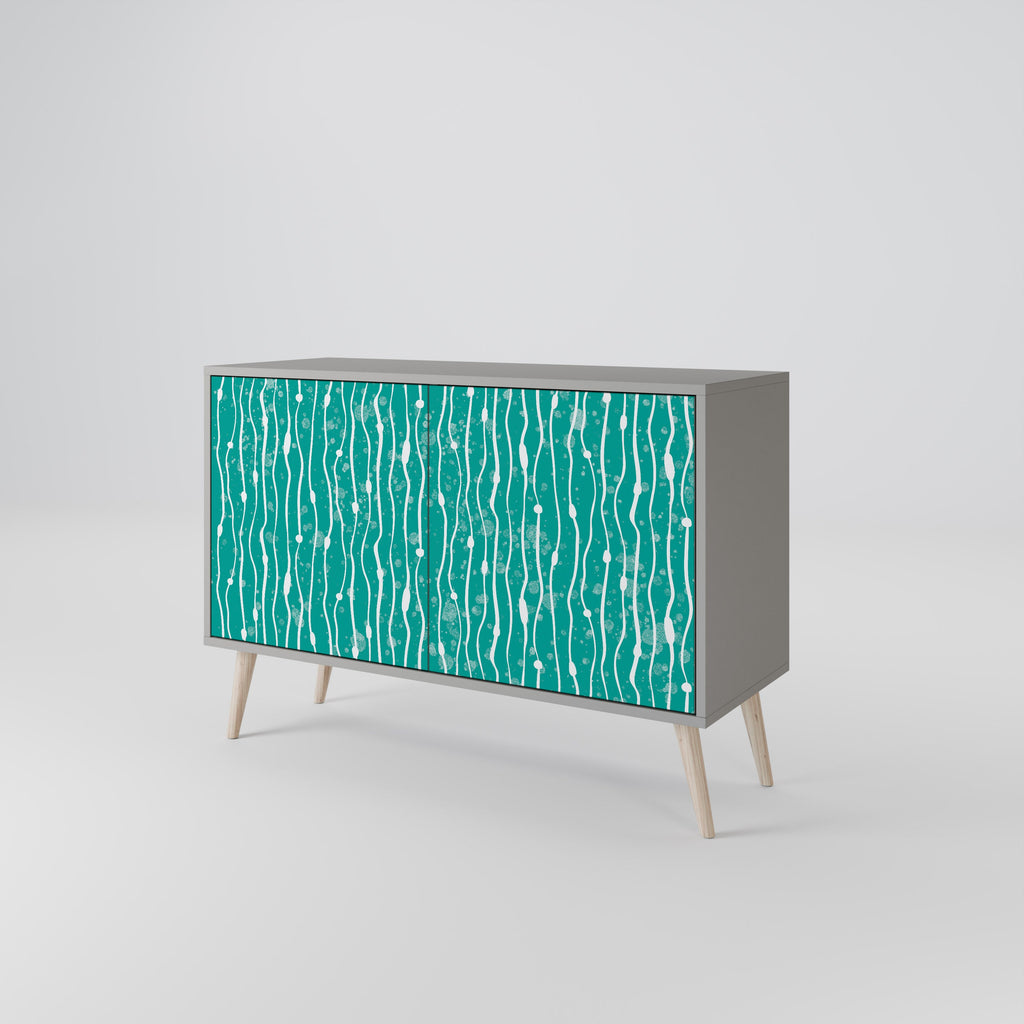 TURQUOISE RAIN Sideboard mit 2 Türen in Grau