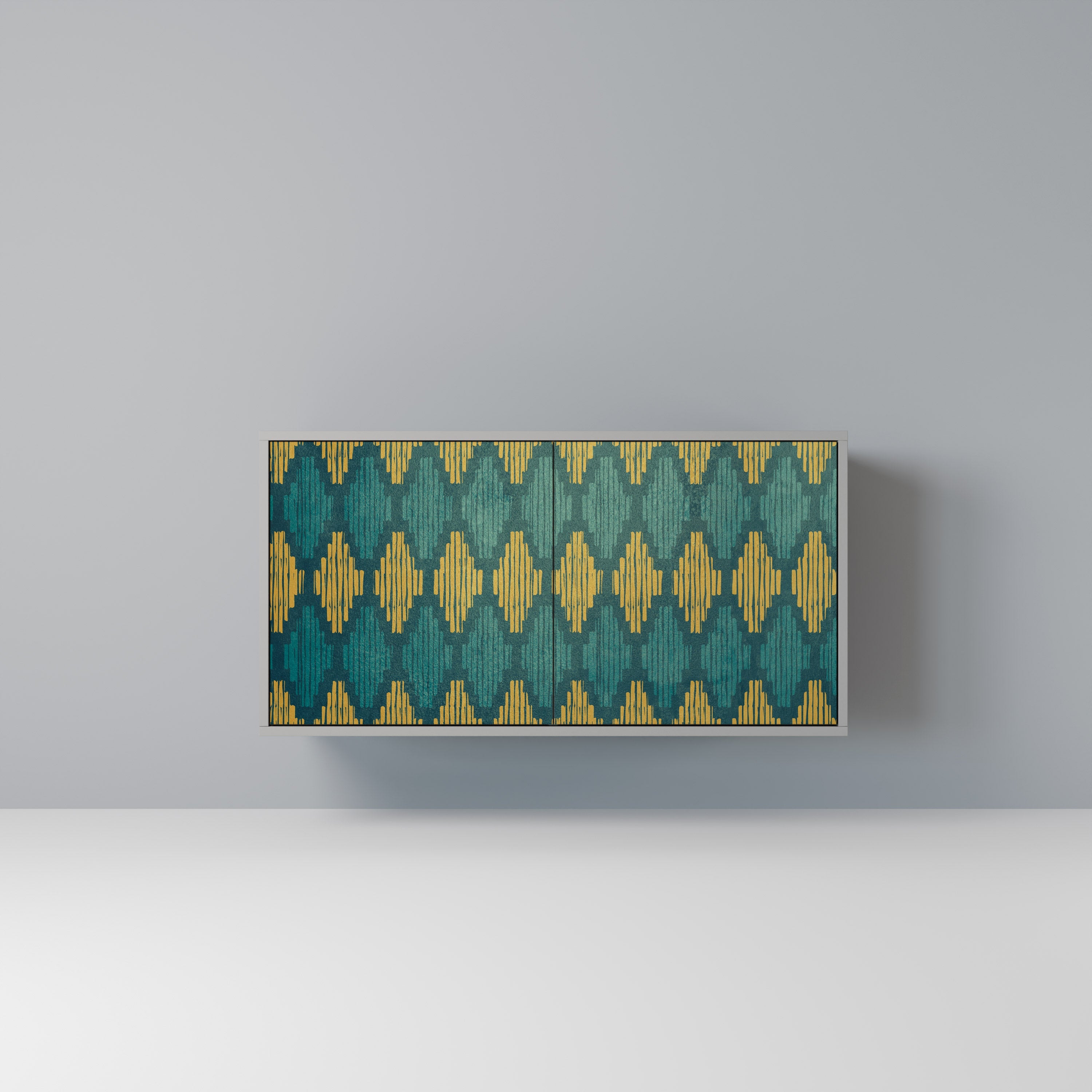 POLYGONS Sideboard mit 2 Türen in Grau