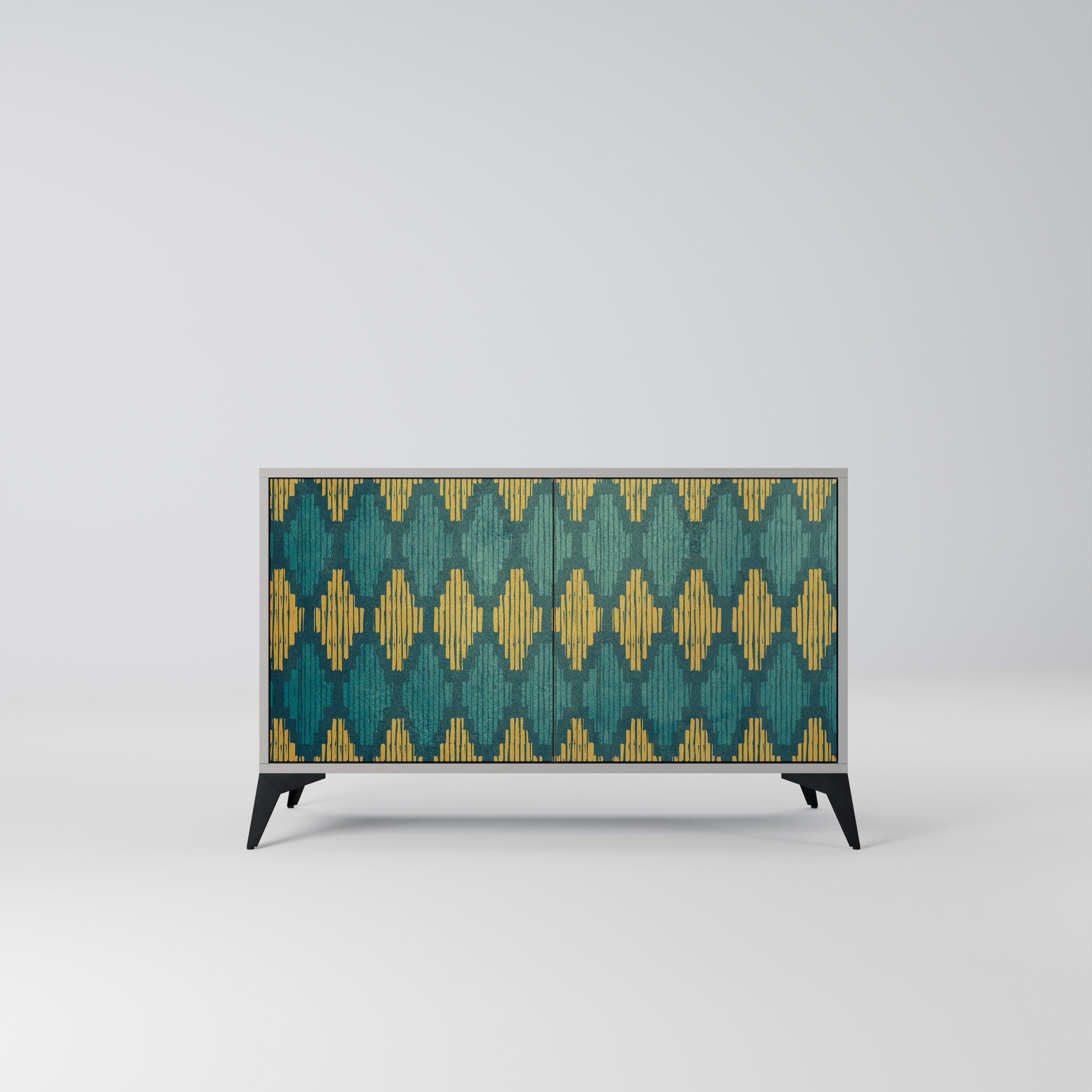POLYGONS Sideboard mit 2 Türen in Grau