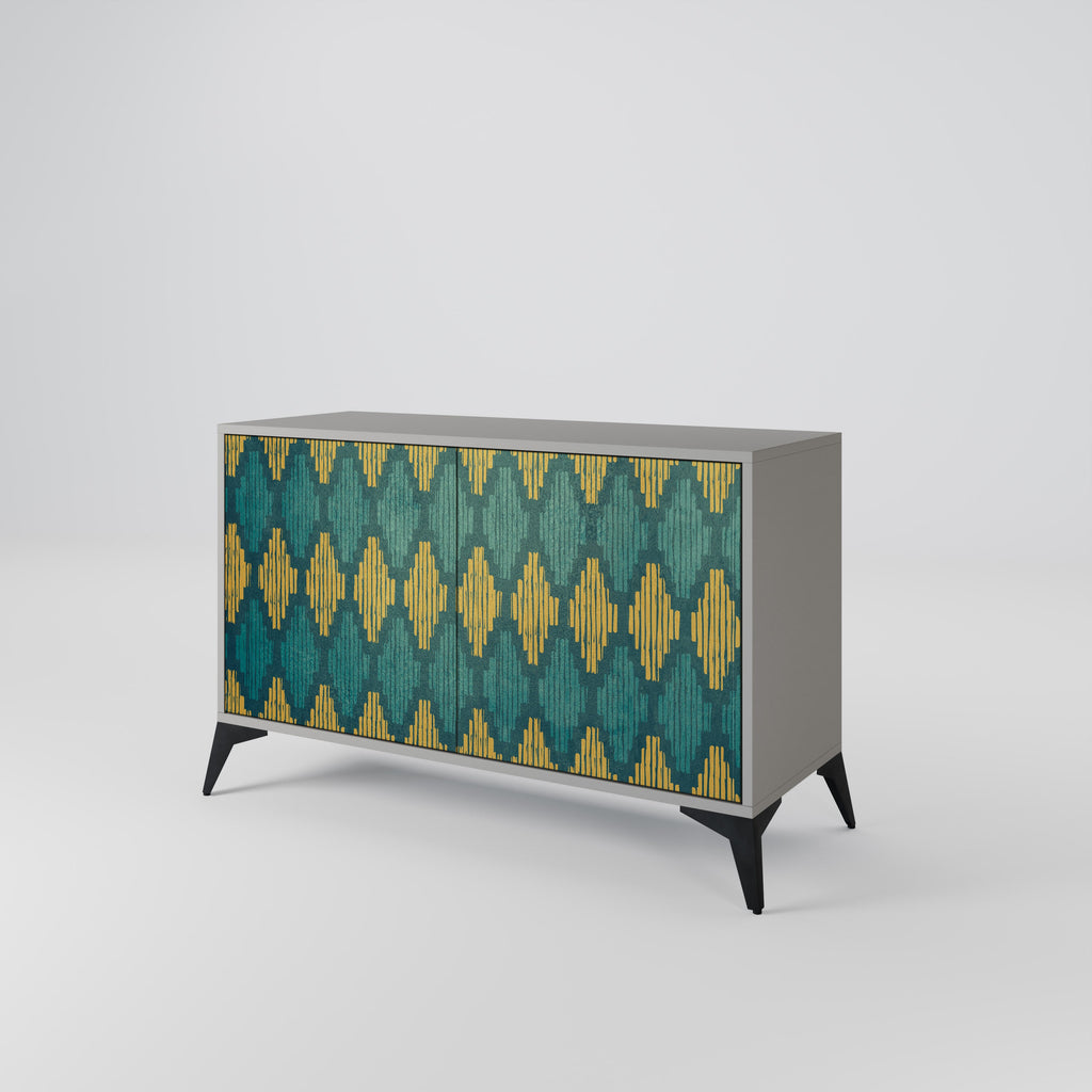POLYGONS Sideboard mit 2 Türen in Grau