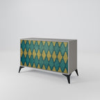 POLYGONS Sideboard mit 2 Türen in Grau