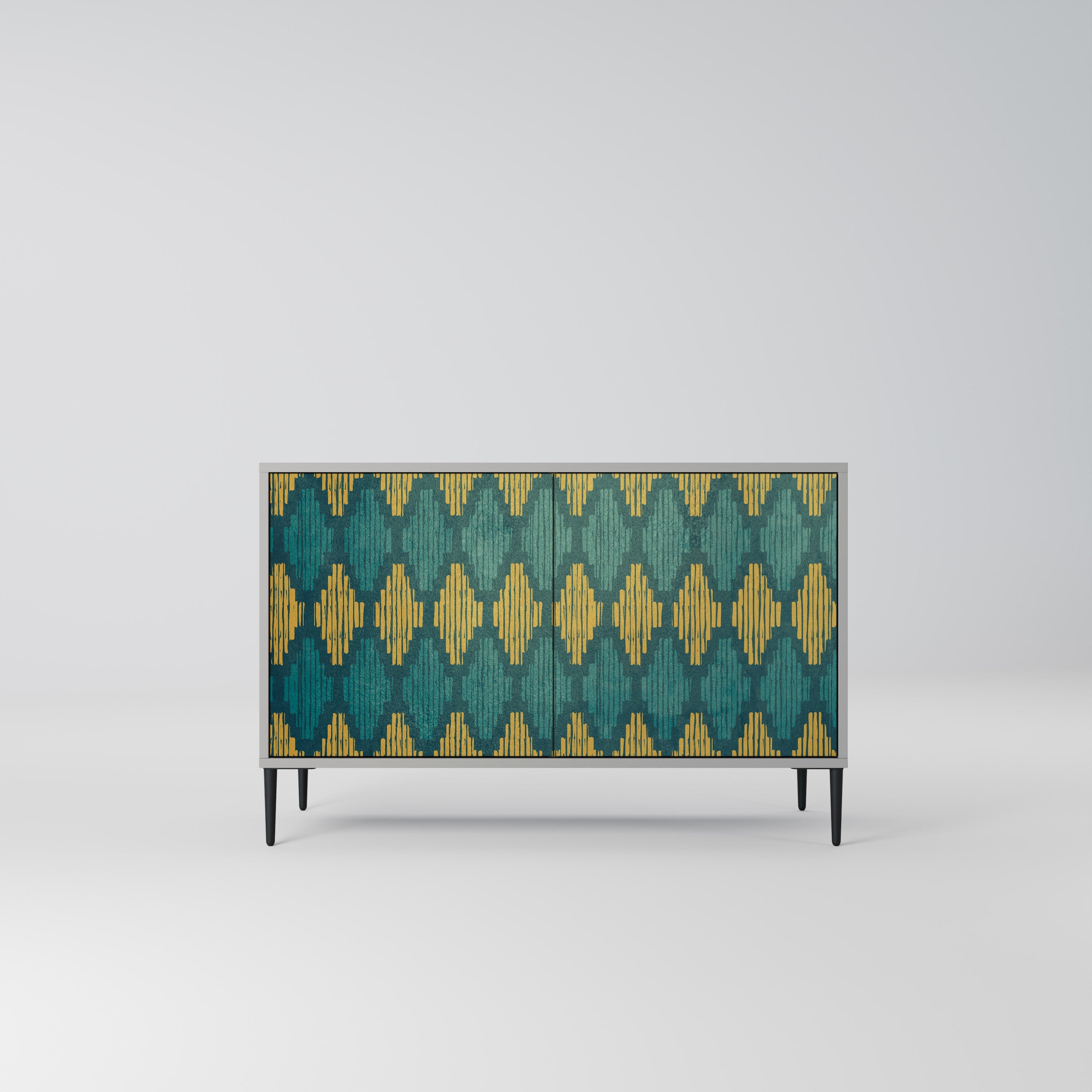 POLYGONS Sideboard mit 2 Türen in Grau