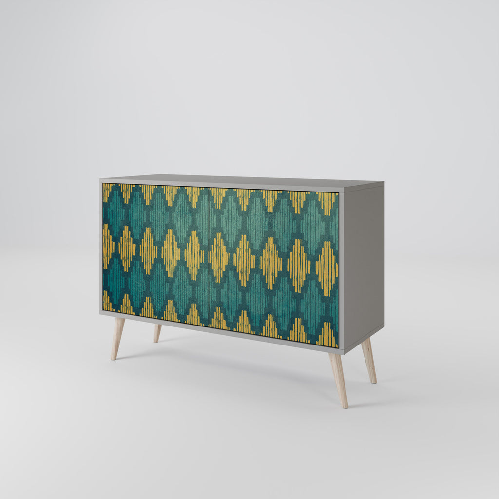 POLYGONS Sideboard mit 2 Türen in Grau