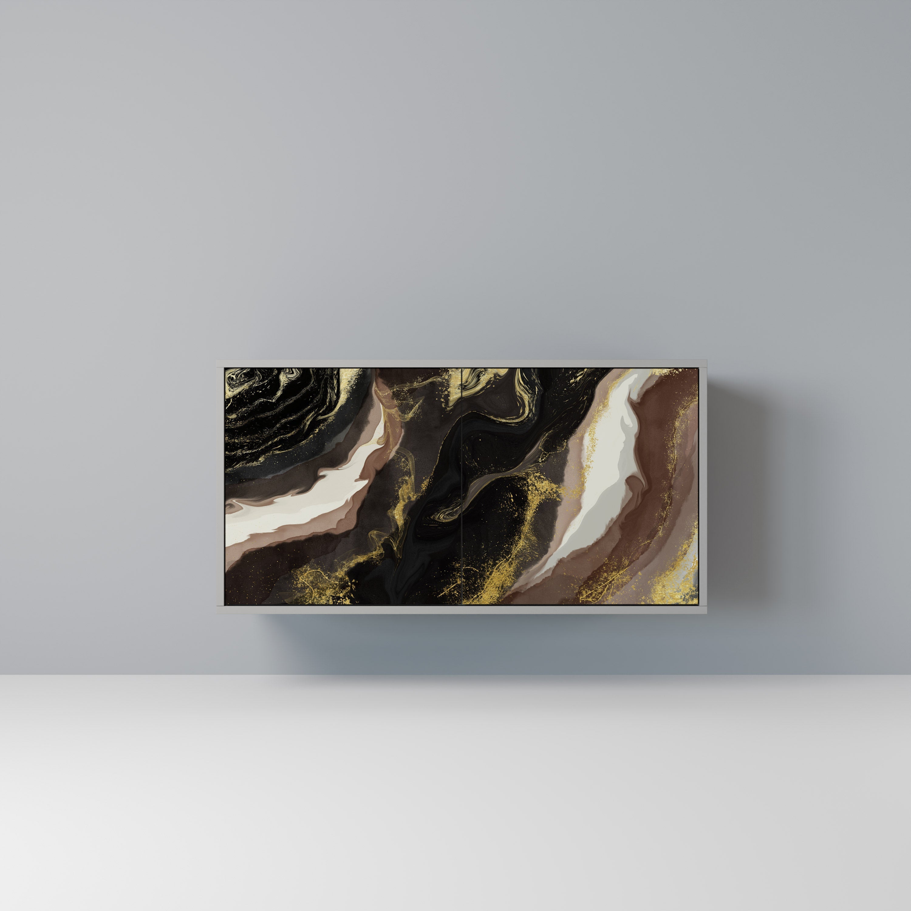 GOLD DUST Sideboard mit 2 Türen in Grau