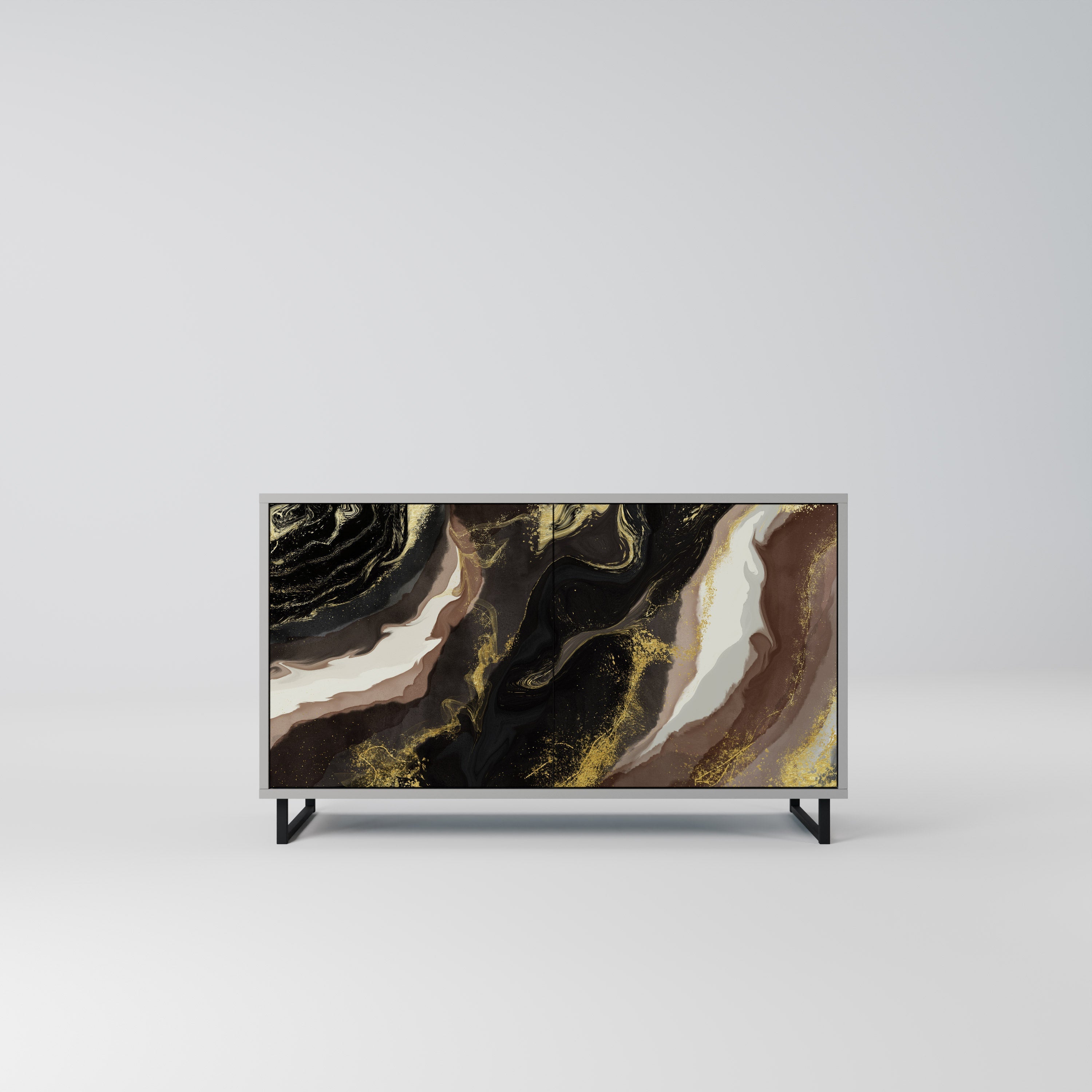 GOLD DUST Sideboard mit 2 Türen in Grau