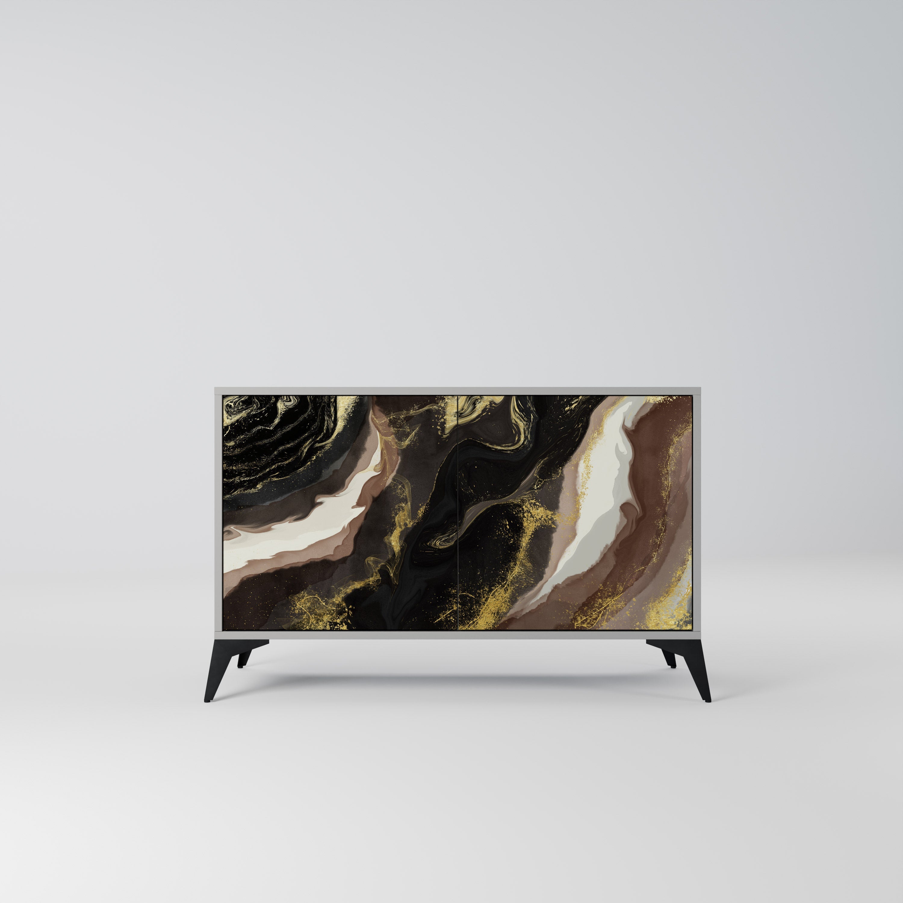 GOLD DUST Sideboard mit 2 Türen in Grau