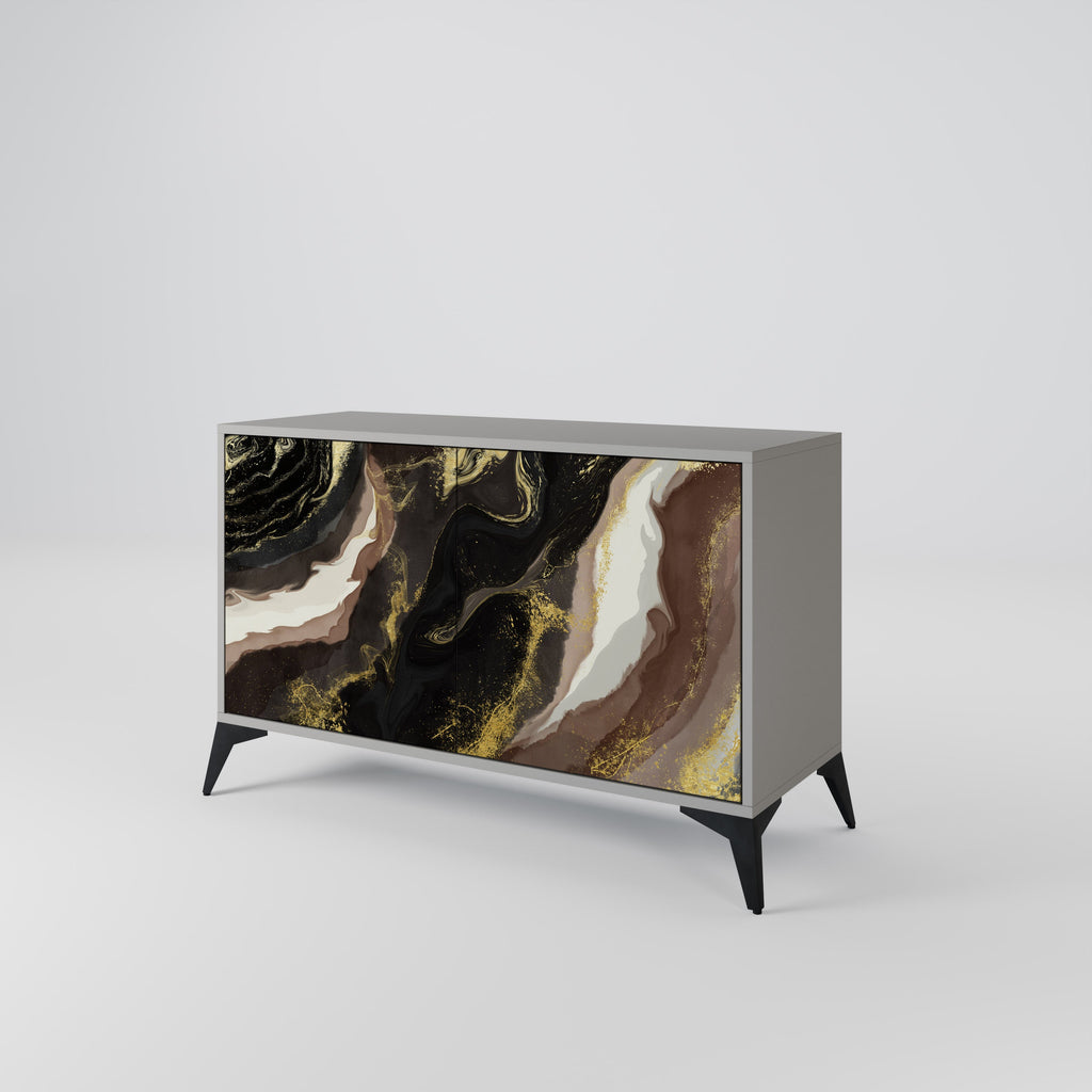 GOLD DUST Sideboard mit 2 Türen in Grau