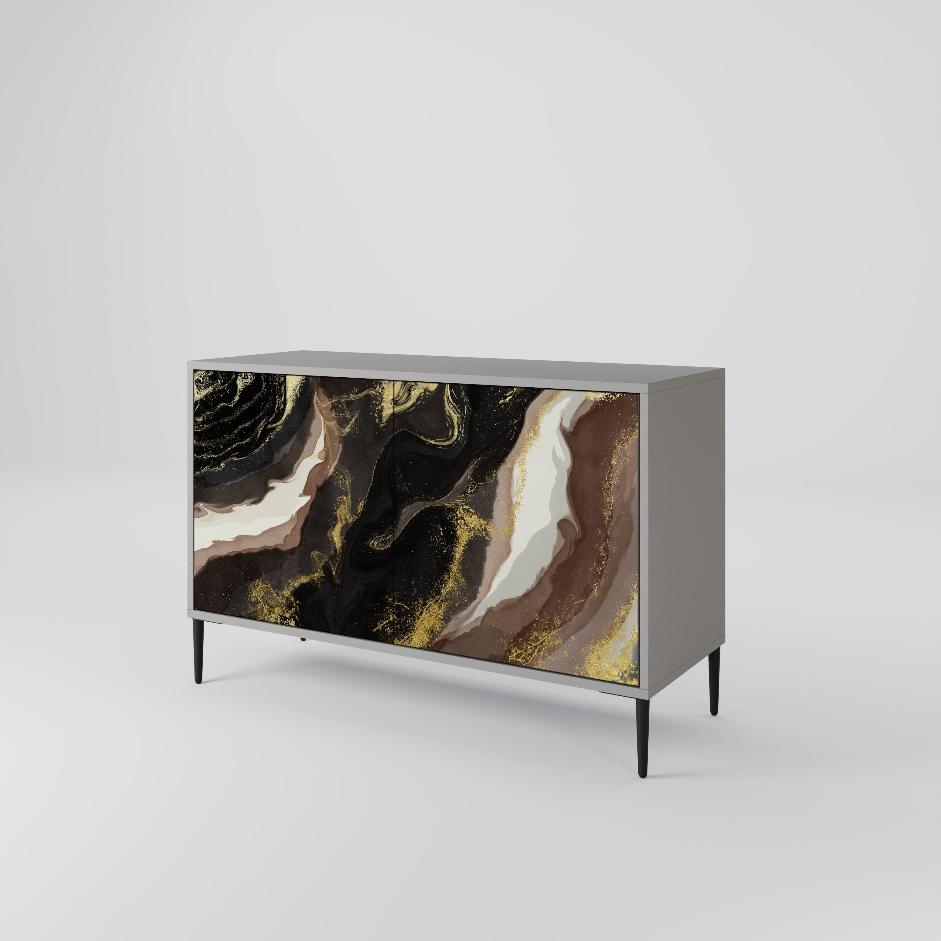 GOLD DUST Sideboard mit 2 Türen in Grau