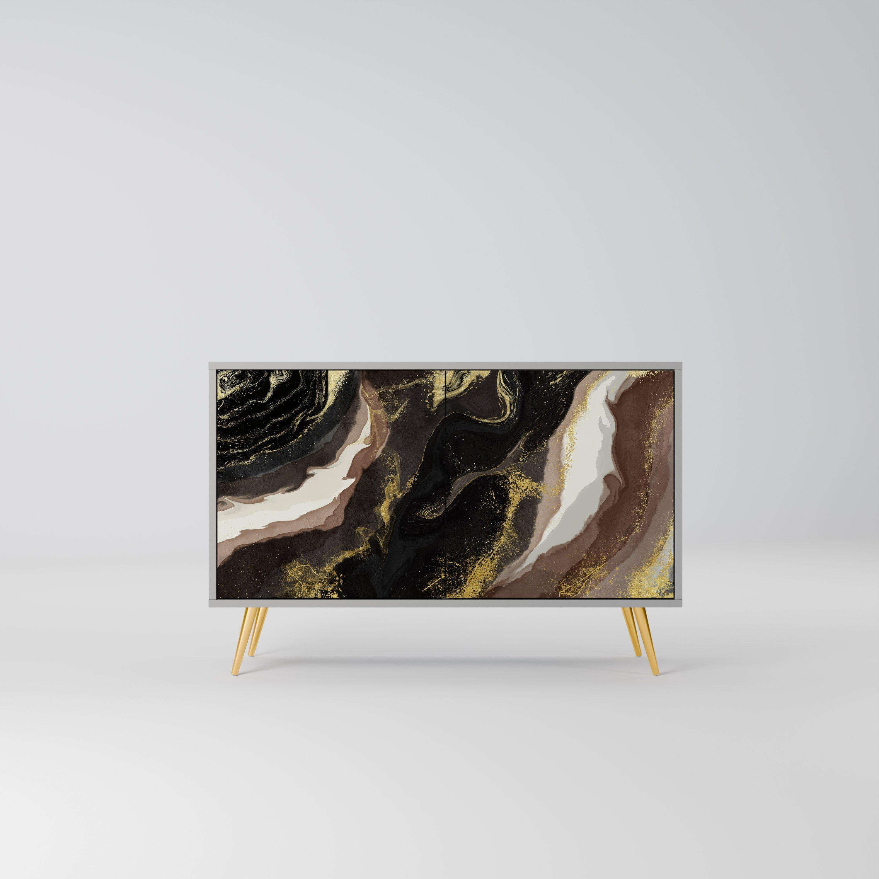 GOLD DUST Sideboard mit 2 Türen in Grau