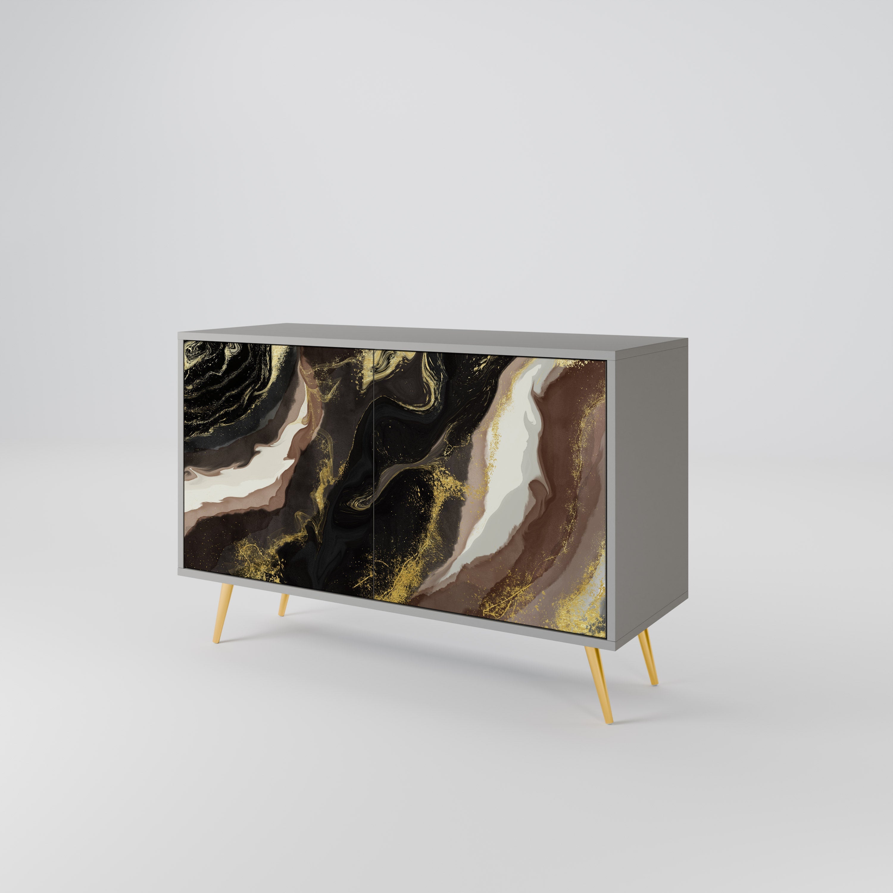 GOLD DUST Sideboard mit 2 Türen in Grau