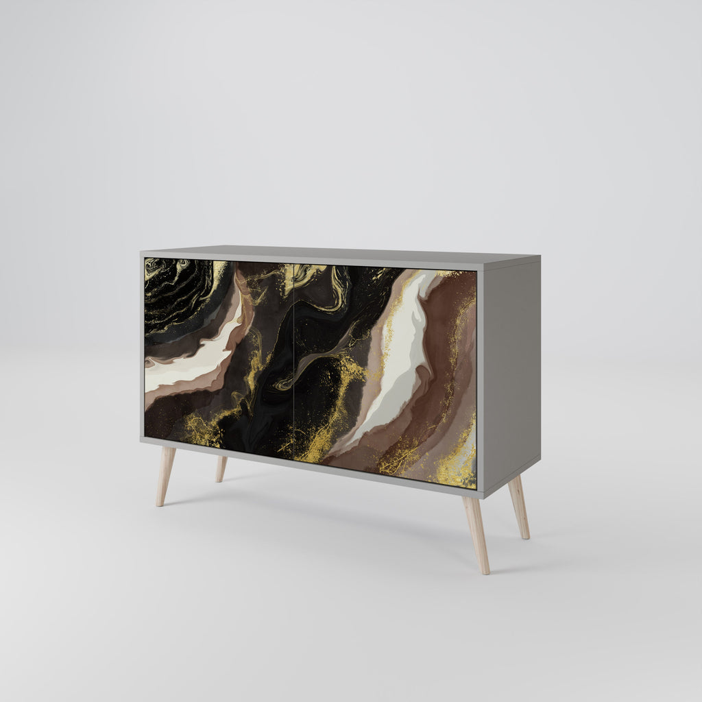GOLD DUST Sideboard mit 2 Türen in Grau