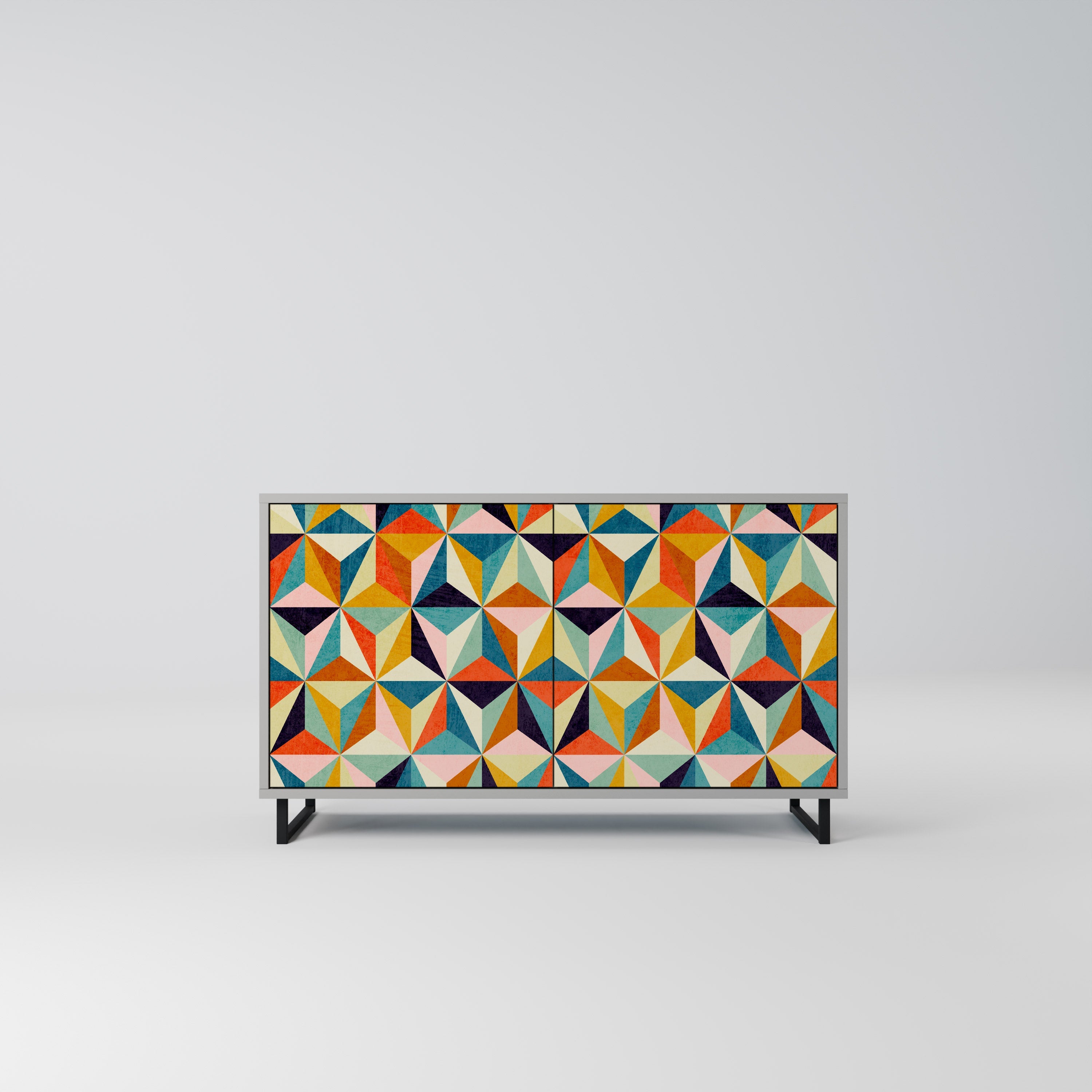 TESSELATE TREASURES Sideboard mit 2 Türen in Grau