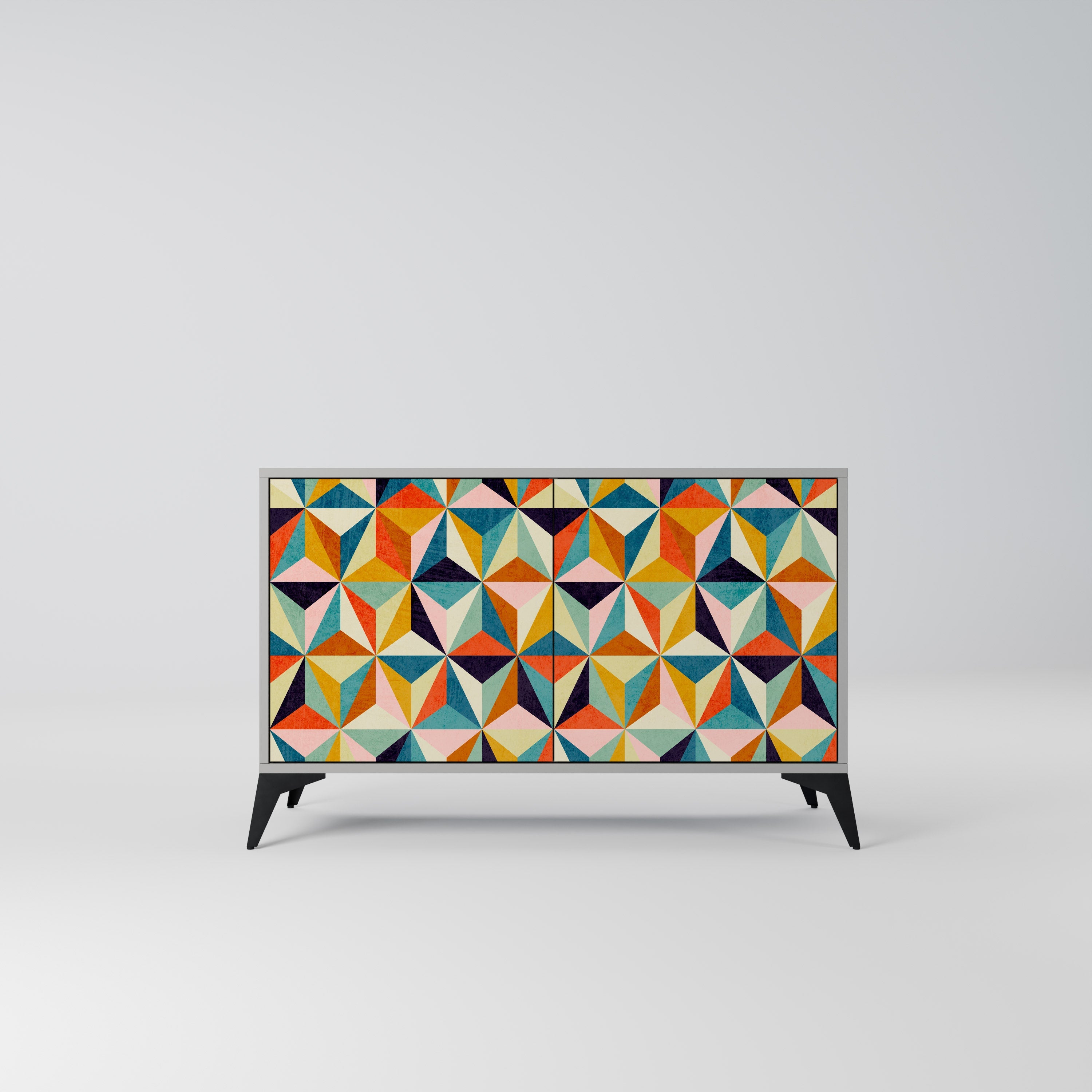 TESSELATE TREASURES Sideboard mit 2 Türen in Grau