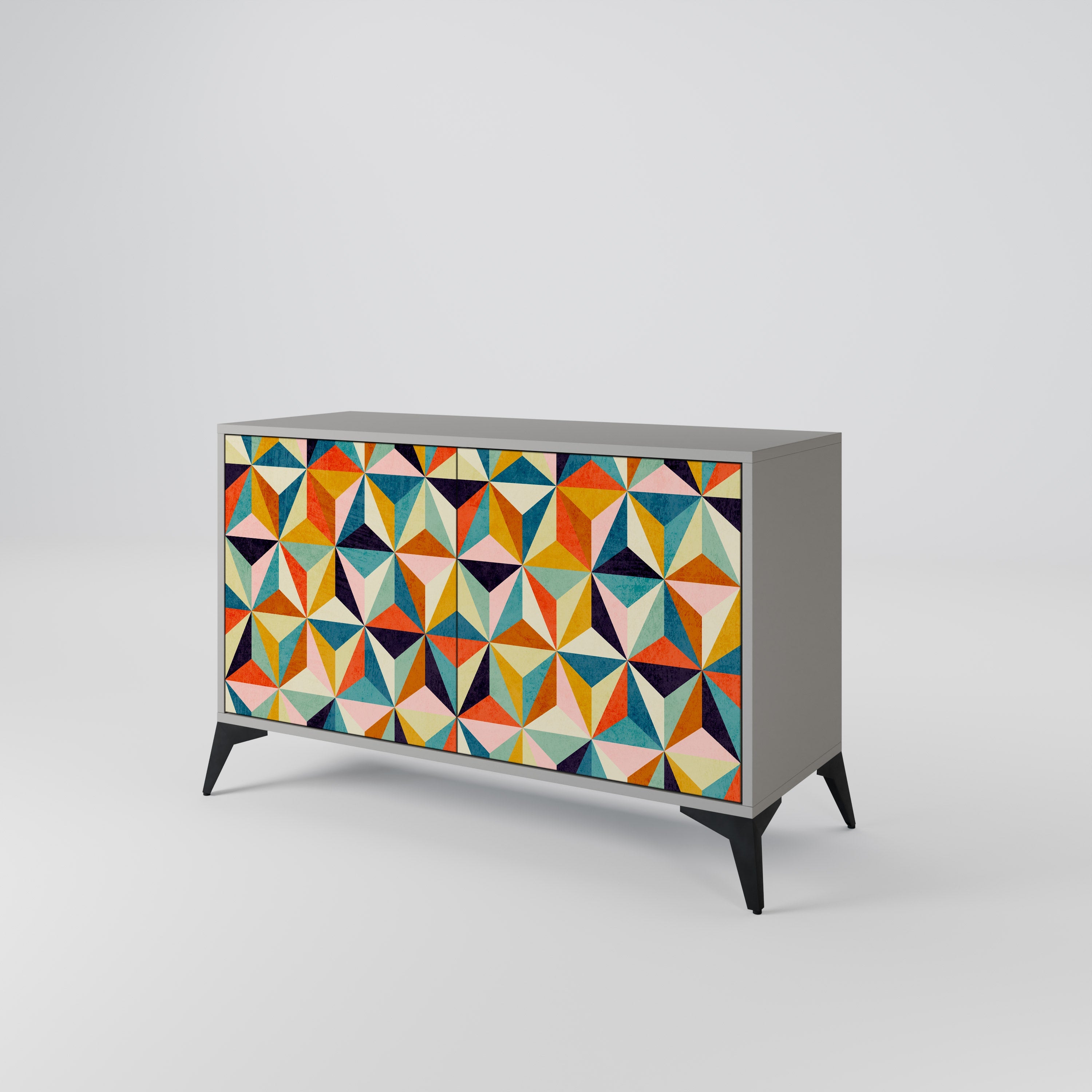 TESSELATE TREASURES Sideboard mit 2 Türen in Grau
