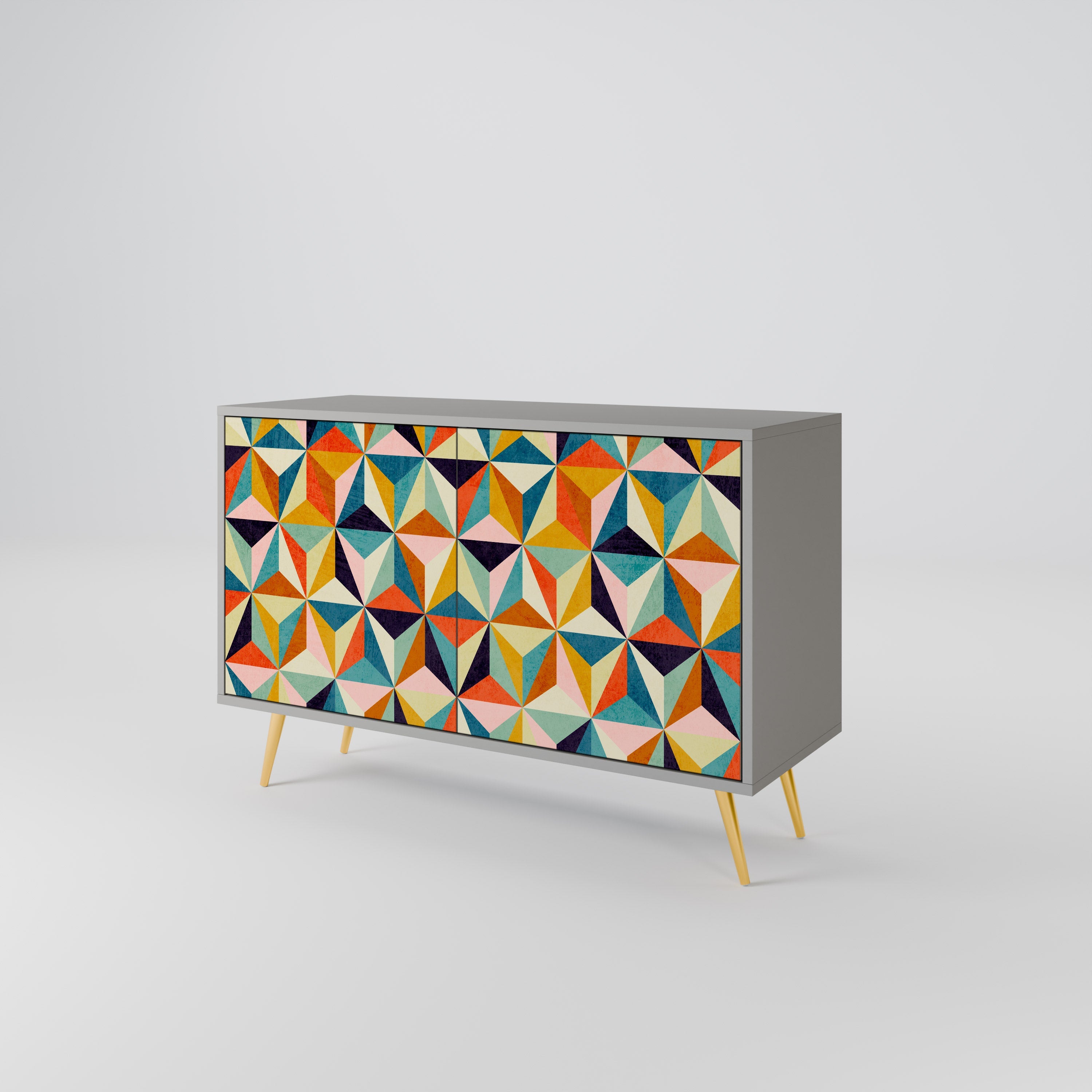 TESSELATE TREASURES Sideboard mit 2 Türen in Grau