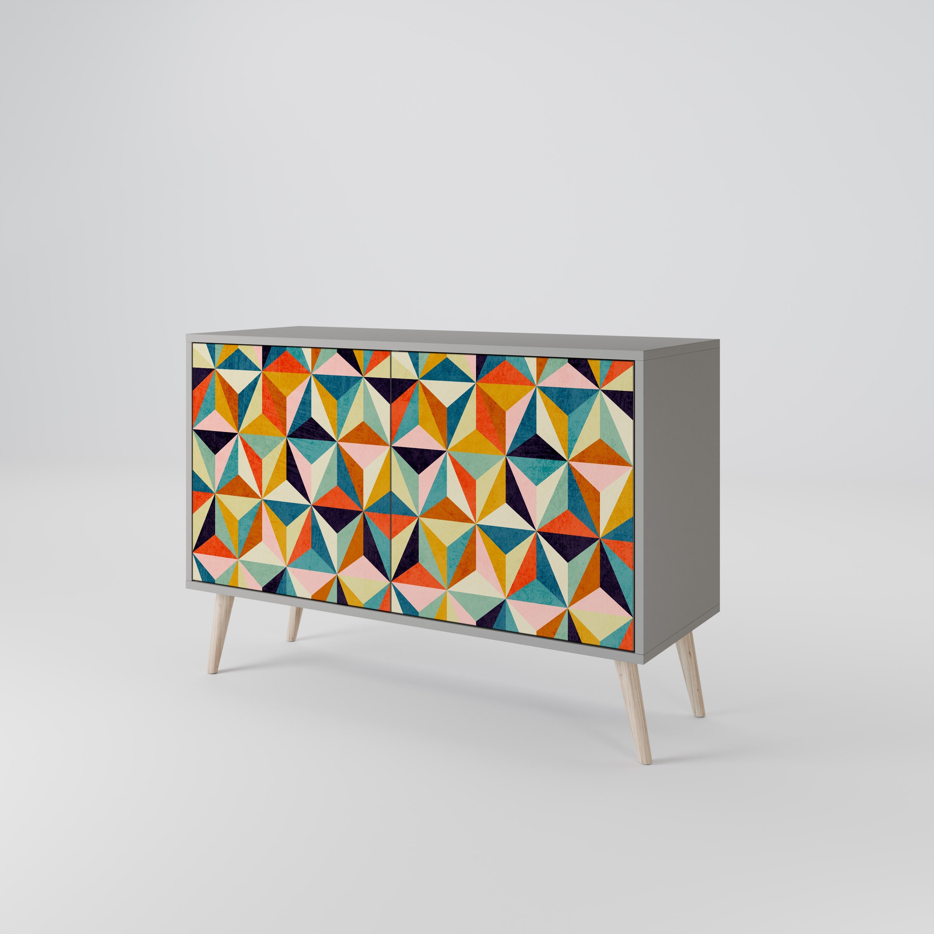 TESSELATE TREASURES Sideboard mit 2 Türen in Grau