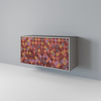 PAINTED SQUARES Sideboard mit 2 Türen in Grau