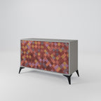 PAINTED SQUARES Sideboard mit 2 Türen in Grau